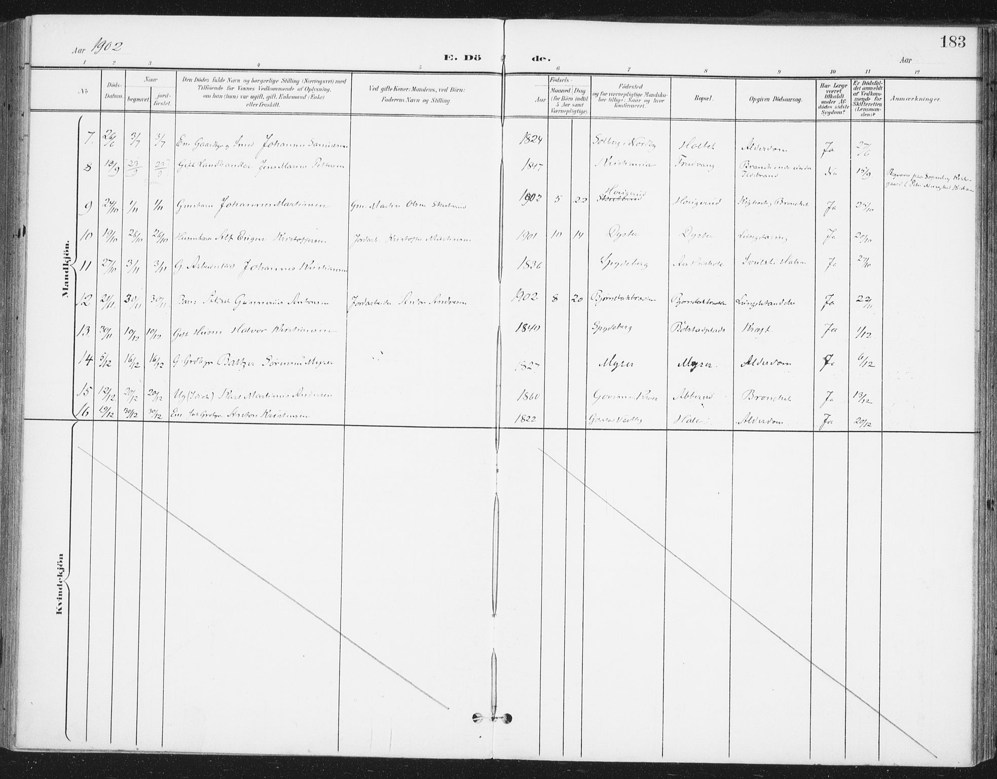 Ås prestekontor Kirkebøker, AV/SAO-A-10894/F/Fa/L0010: Parish register (official) no. I 10, 1900-1918, p. 183