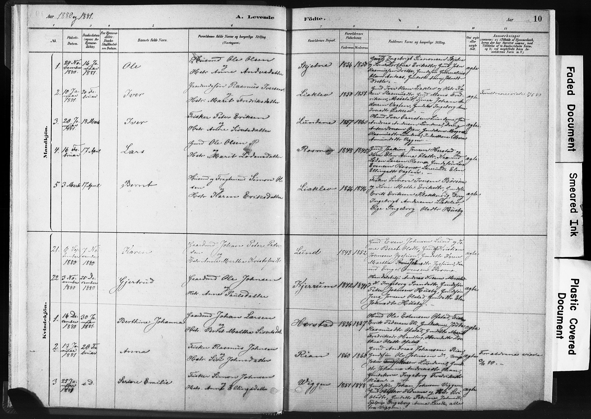 Ministerialprotokoller, klokkerbøker og fødselsregistre - Sør-Trøndelag, SAT/A-1456/665/L0773: Parish register (official) no. 665A08, 1879-1905, p. 10