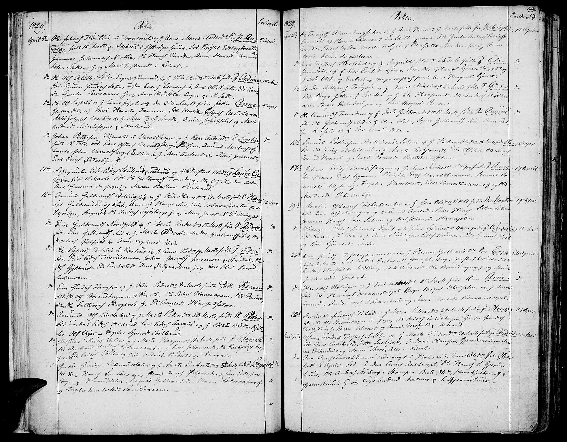 Vinger prestekontor, AV/SAH-PREST-024/H/Ha/Haa/L0007: Parish register (official) no. 7, 1826-1839, p. 38