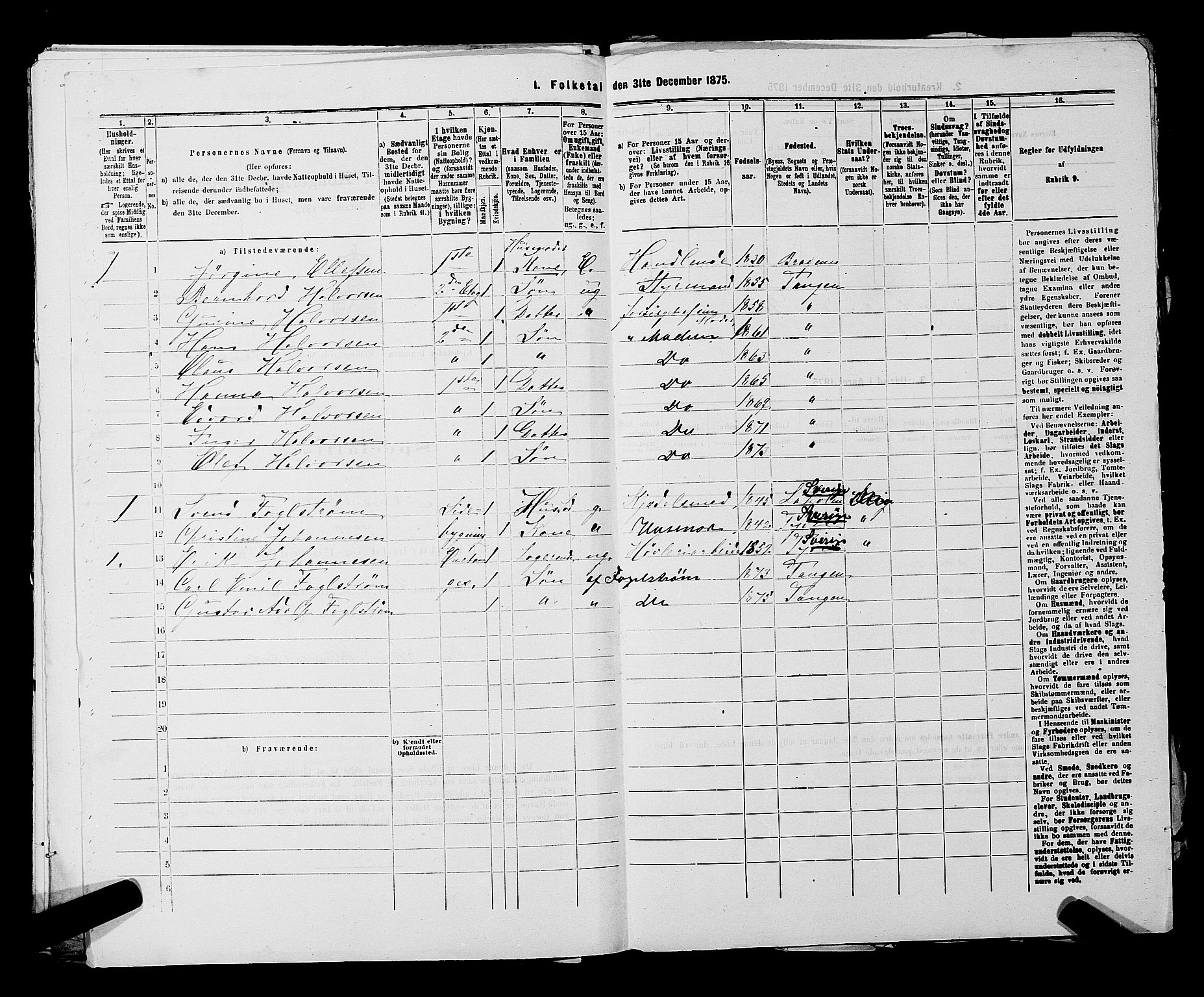 SAKO, 1875 census for 0602 Drammen, 1875, p. 3674