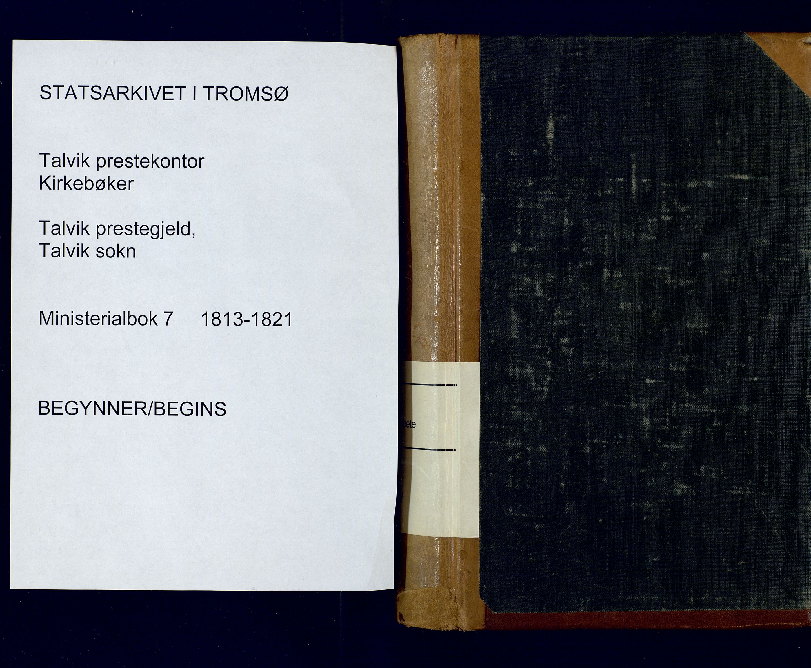 Talvik sokneprestkontor, SATØ/S-1337/H/Ha/L0007kirke: Parish register (official) no. 7, 1813-1821