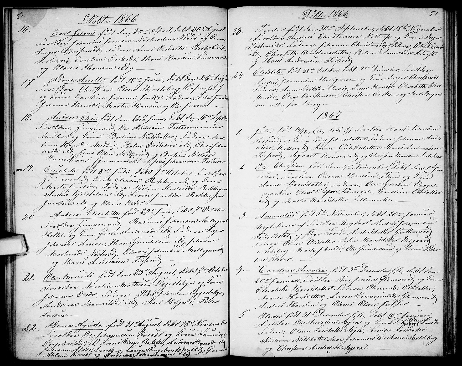 Berg prestekontor Kirkebøker, SAO/A-10902/G/Gc/L0002: Parish register (copy) no. III 2, 1856-1887, p. 50-51