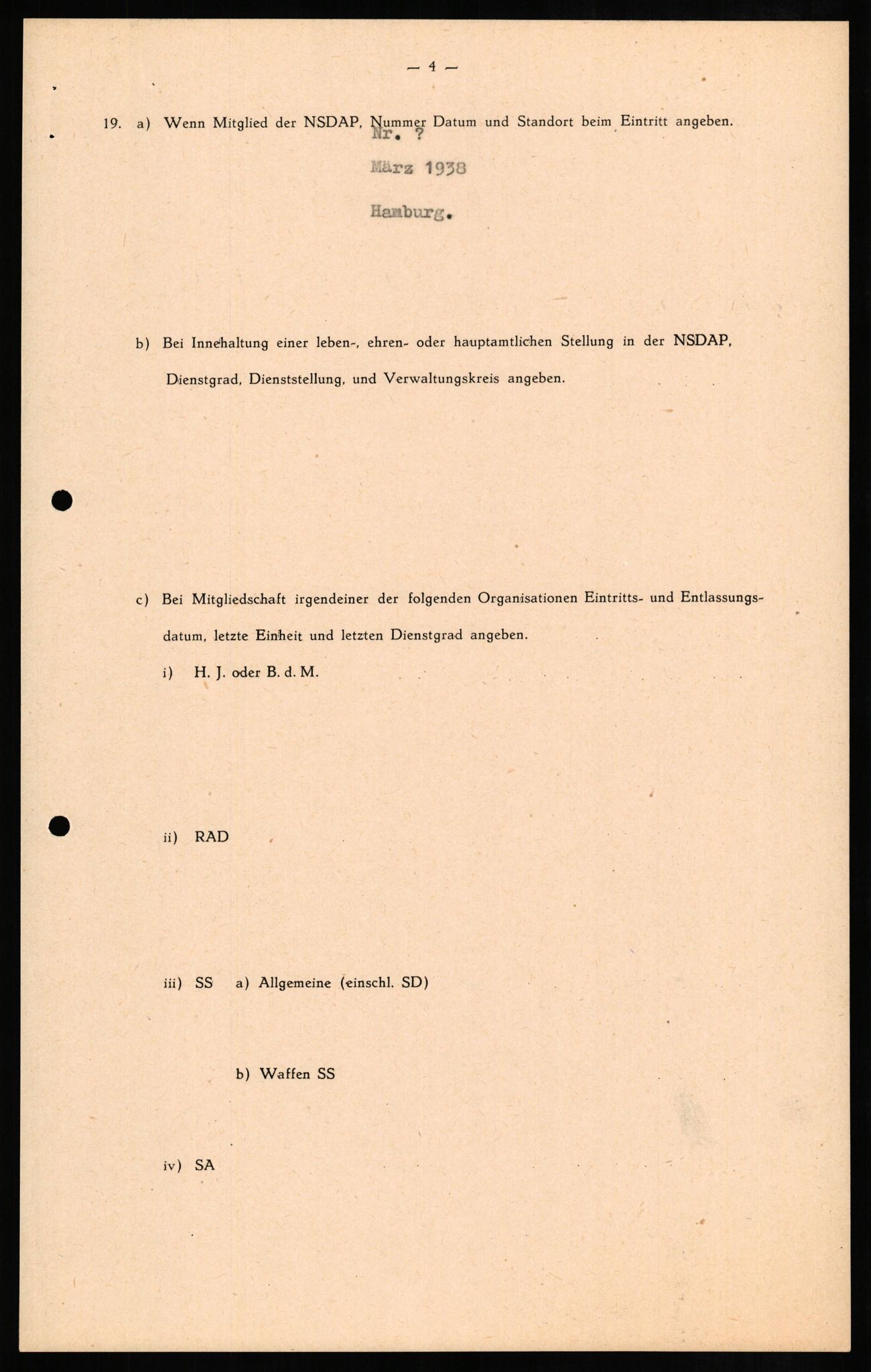 Forsvaret, Forsvarets overkommando II, RA/RAFA-3915/D/Db/L0011: CI Questionaires. Tyske okkupasjonsstyrker i Norge. Tyskere., 1945-1946, p. 367