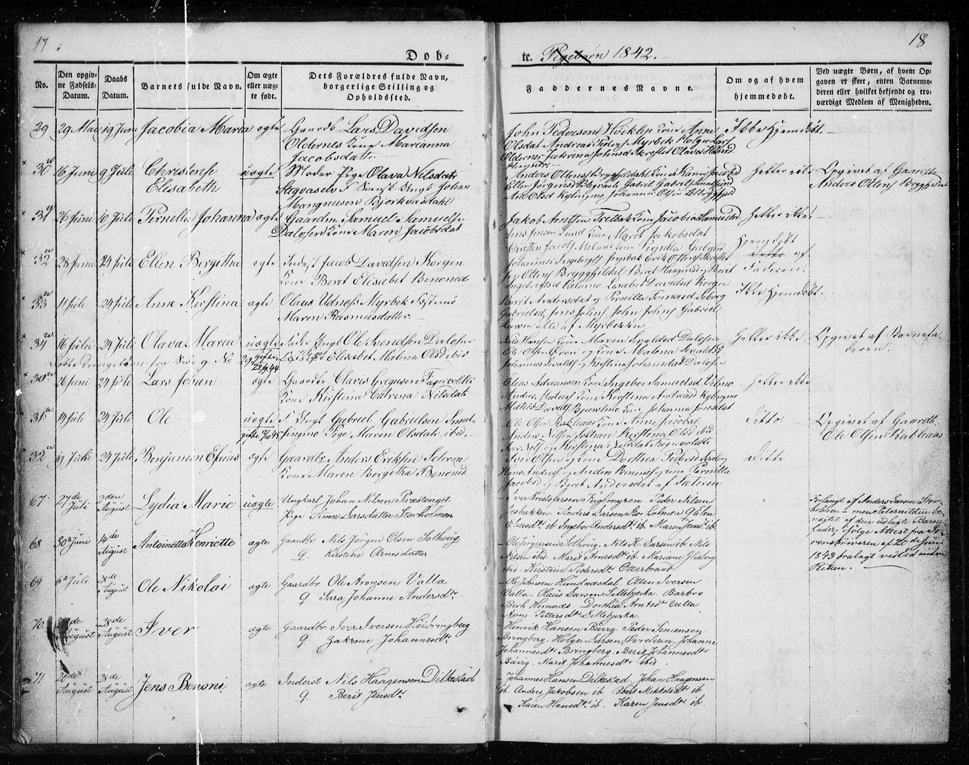 Ministerialprotokoller, klokkerbøker og fødselsregistre - Nordland, AV/SAT-A-1459/825/L0355: Parish register (official) no. 825A09, 1842-1863, p. 17-18