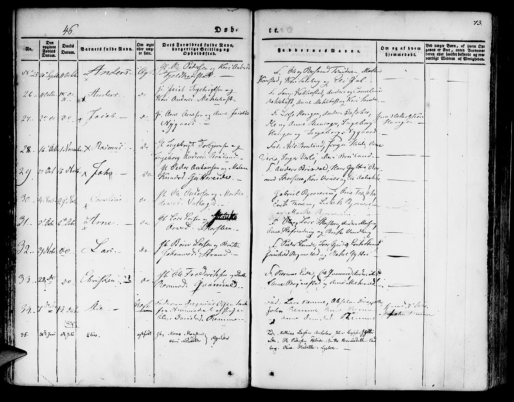 Innvik sokneprestembete, SAB/A-80501: Parish register (official) no. A 4I, 1831-1846, p. 73