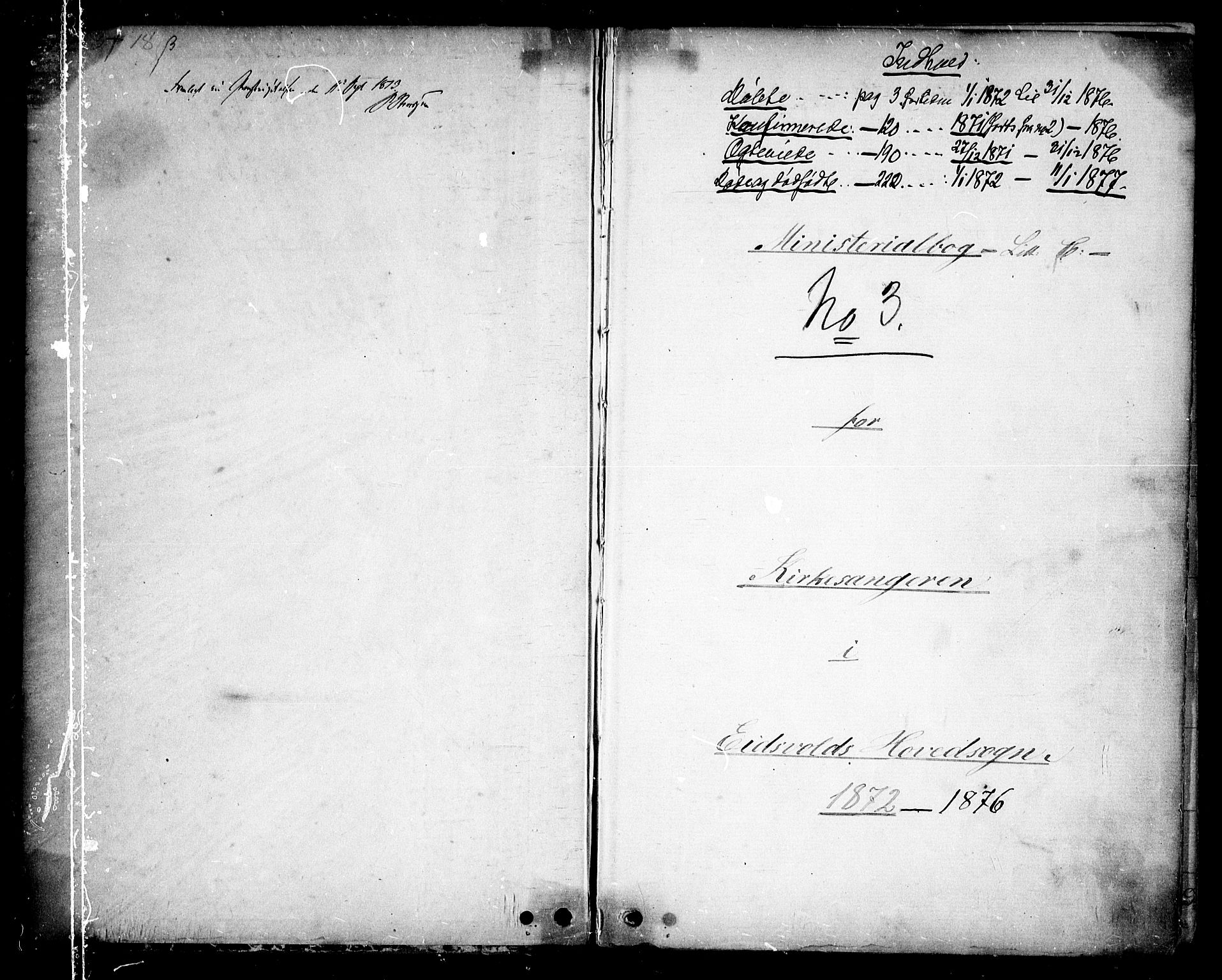 Eidsvoll prestekontor Kirkebøker, SAO/A-10888/G/Ga/L0003: Parish register (copy) no. I 3, 1871-1877