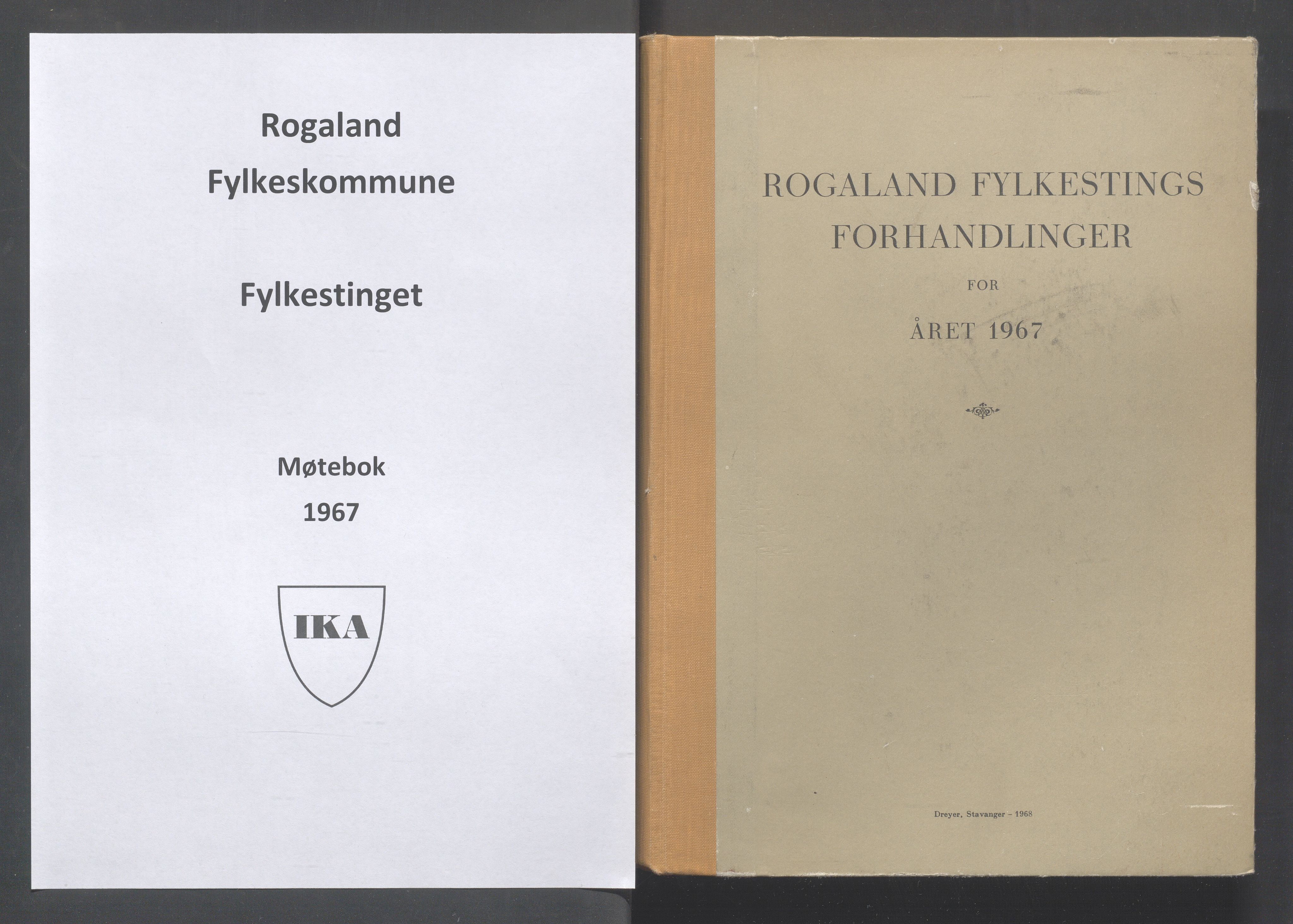 Rogaland fylkeskommune - Fylkesrådmannen , IKAR/A-900/A/Aa/Aaa/L0087: Møtebok , 1967