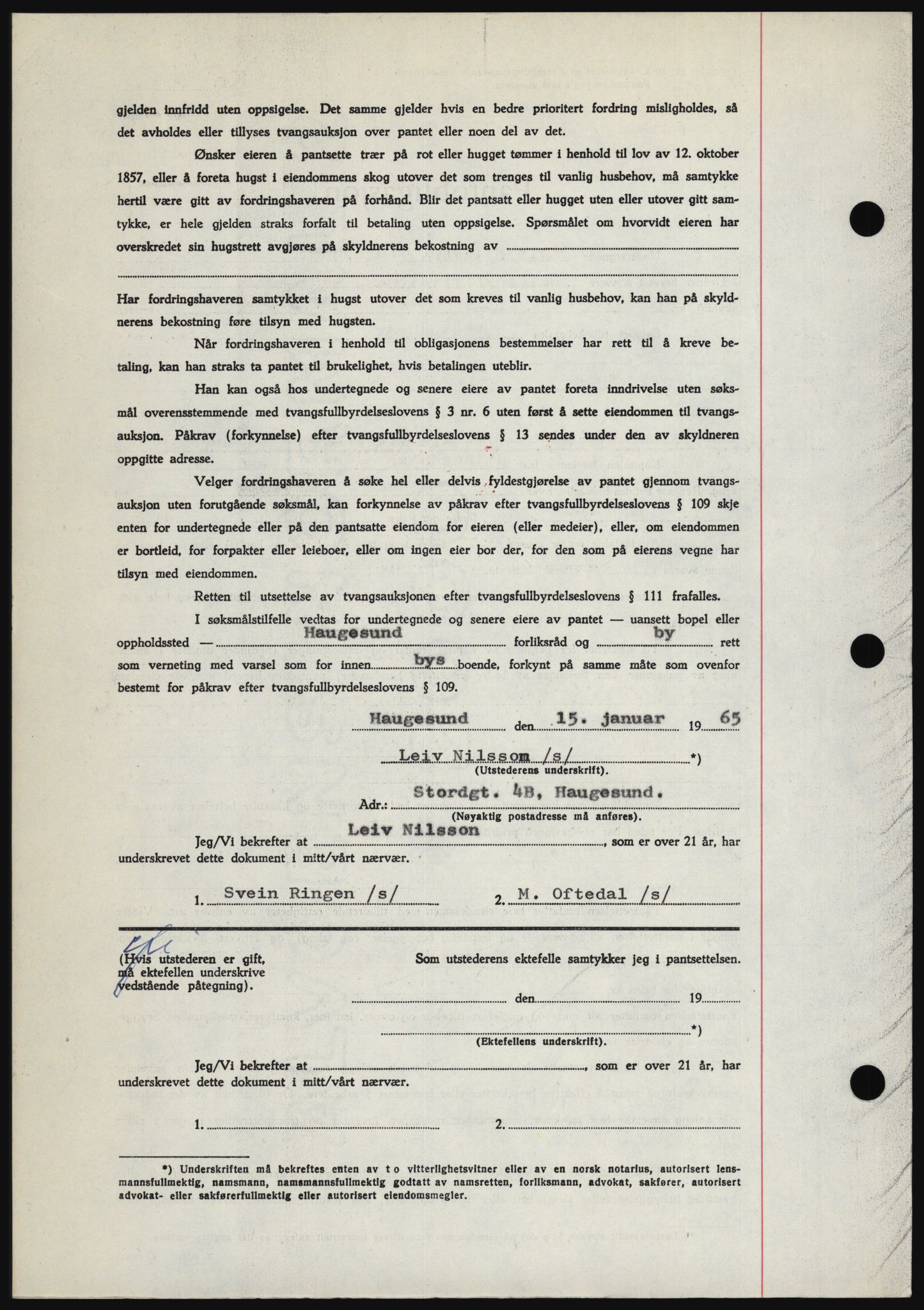 Haugesund tingrett, SAST/A-101415/01/II/IIC/L0053: Mortgage book no. B 53, 1965-1965, Diary no: : 367/1965