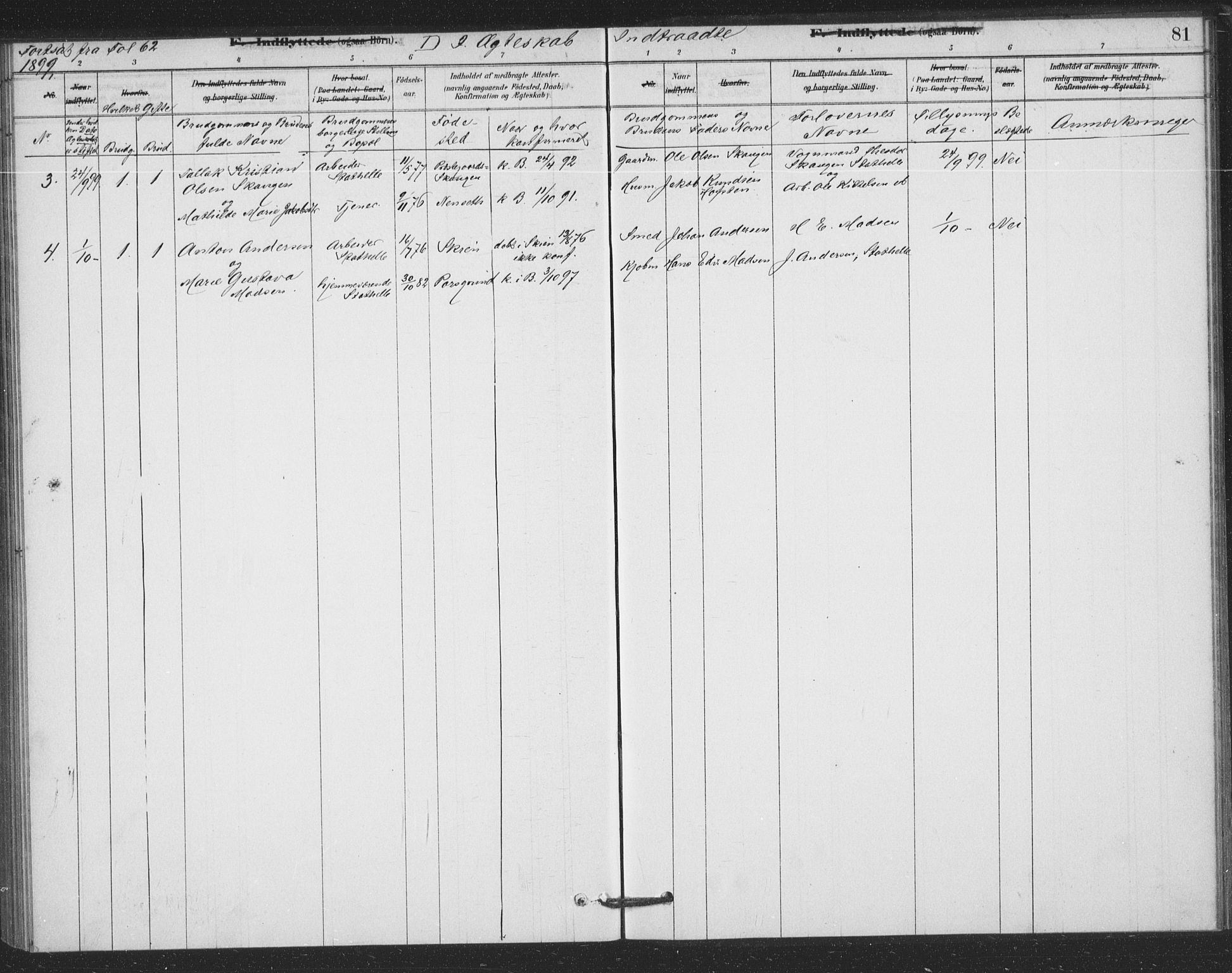 Bamble kirkebøker, SAKO/A-253/F/Fb/L0001: Parish register (official) no. II 1, 1878-1899, p. 81