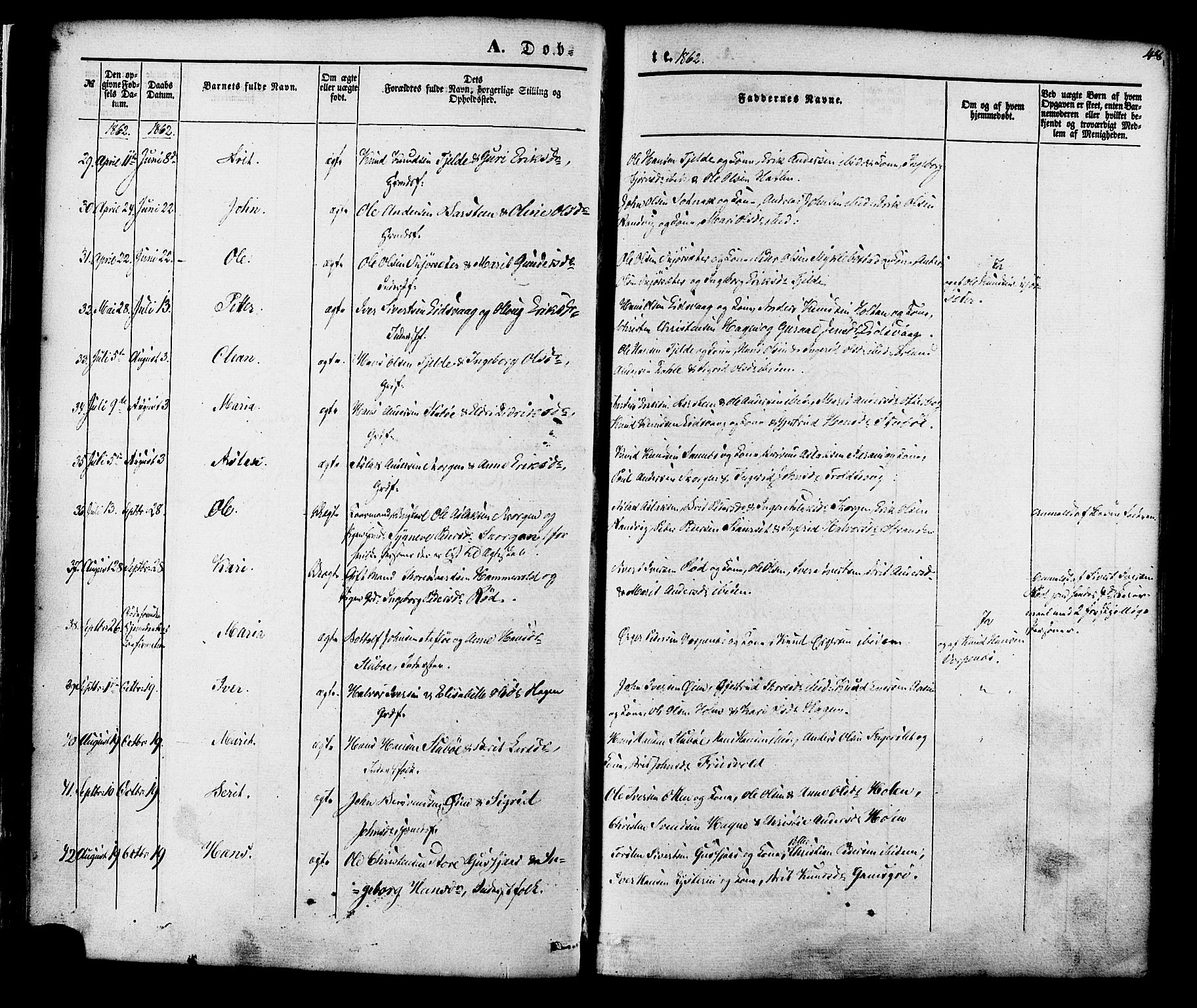 Ministerialprotokoller, klokkerbøker og fødselsregistre - Møre og Romsdal, SAT/A-1454/551/L0625: Parish register (official) no. 551A05, 1846-1879, p. 48