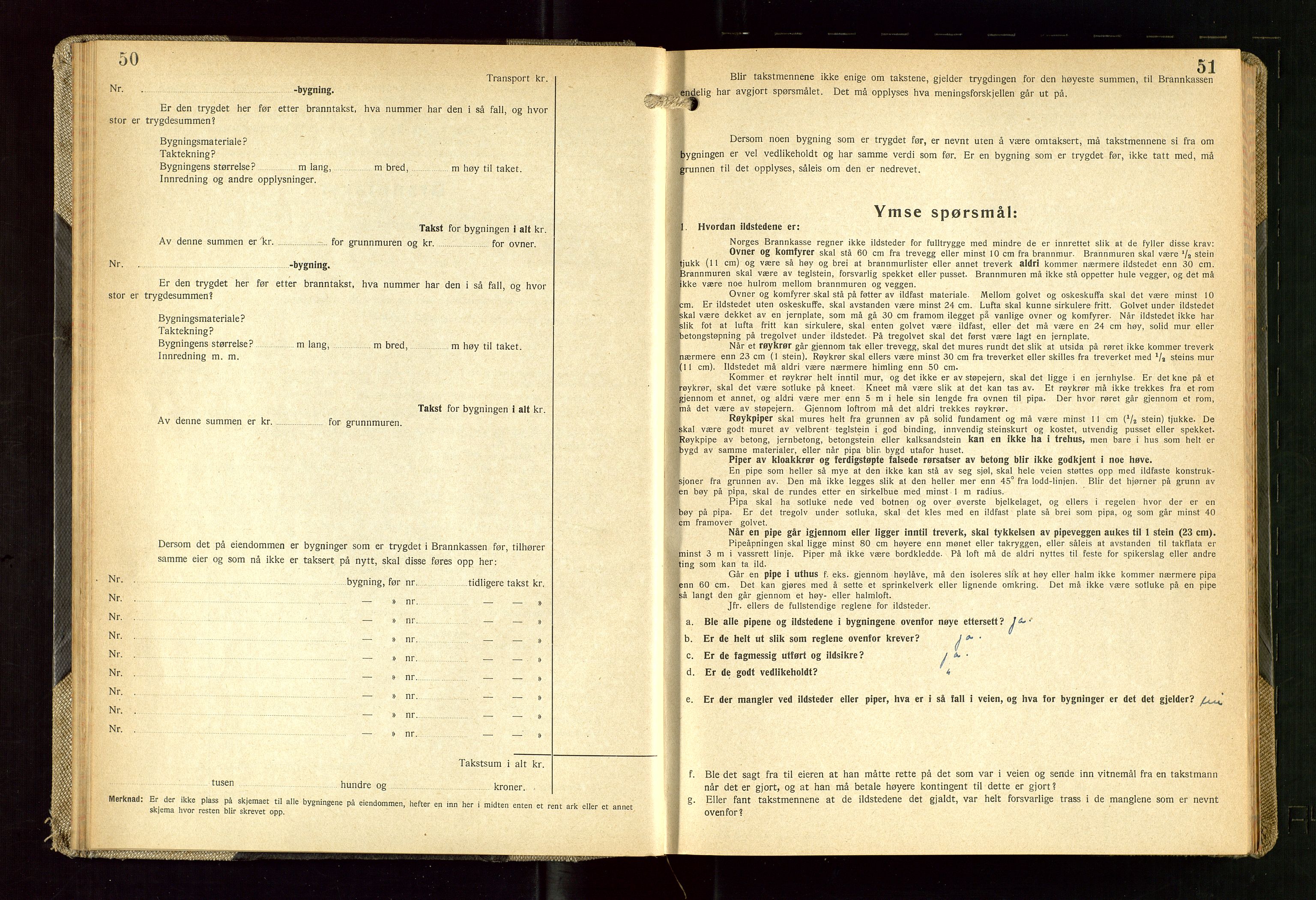 Skudenes lensmannskontor, AV/SAST-A-100444/Gob/L0003: "Brandtakstprotokoll", 1942-1954, p. 50-51