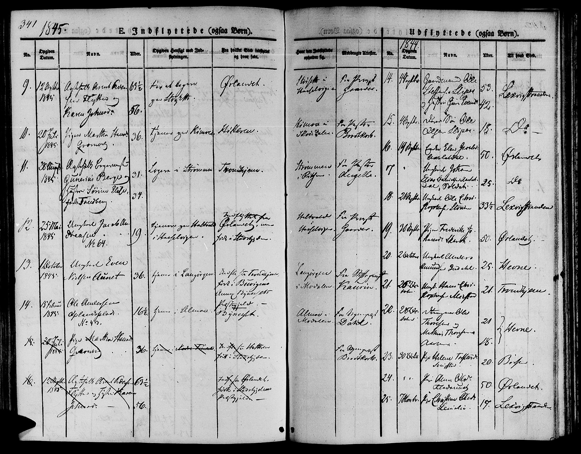 Ministerialprotokoller, klokkerbøker og fødselsregistre - Sør-Trøndelag, SAT/A-1456/646/L0610: Parish register (official) no. 646A08, 1837-1847, p. 341