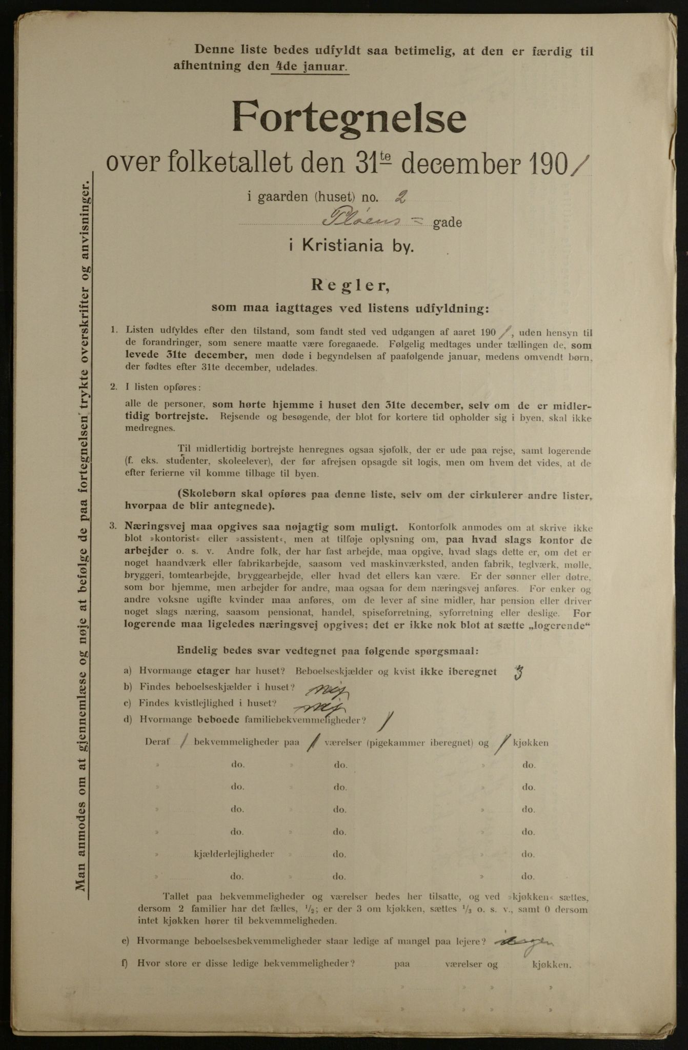 OBA, Municipal Census 1901 for Kristiania, 1901, p. 12417