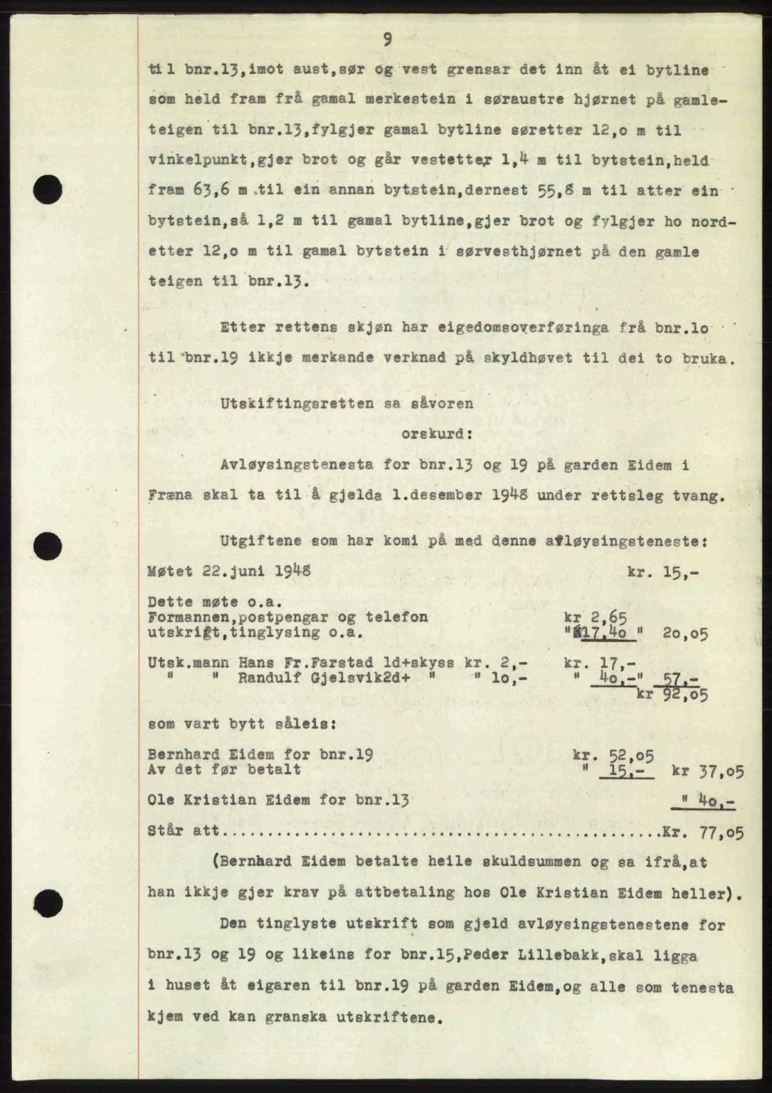 Romsdal sorenskriveri, AV/SAT-A-4149/1/2/2C: Mortgage book no. A28, 1948-1949, Diary no: : 3291/1948