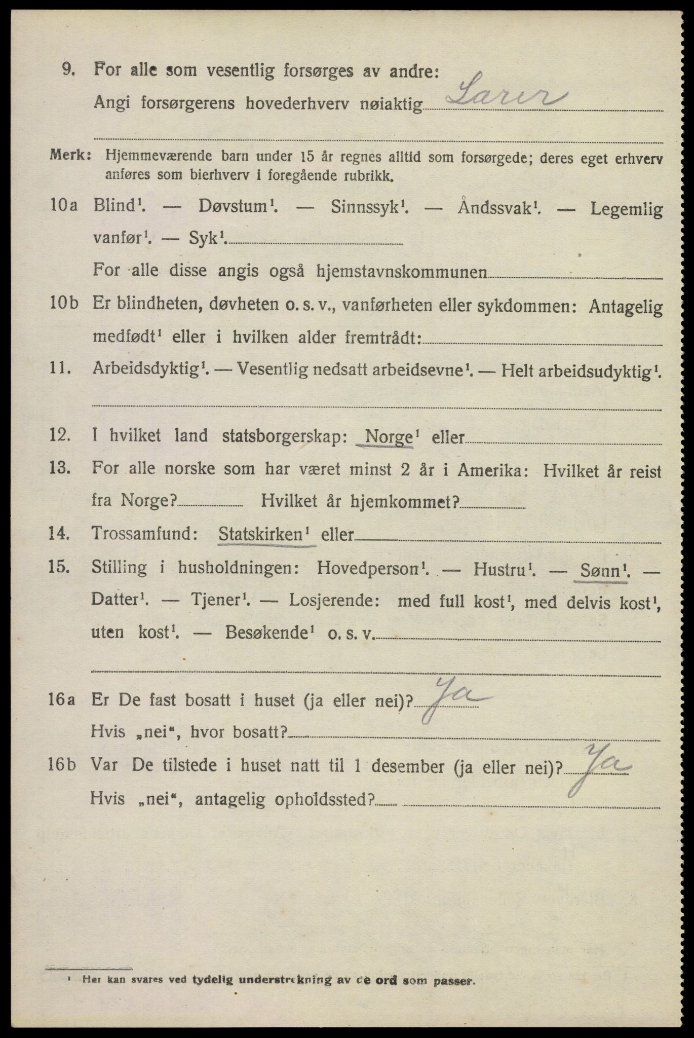 SAKO, 1920 census for Lardal, 1920, p. 4474