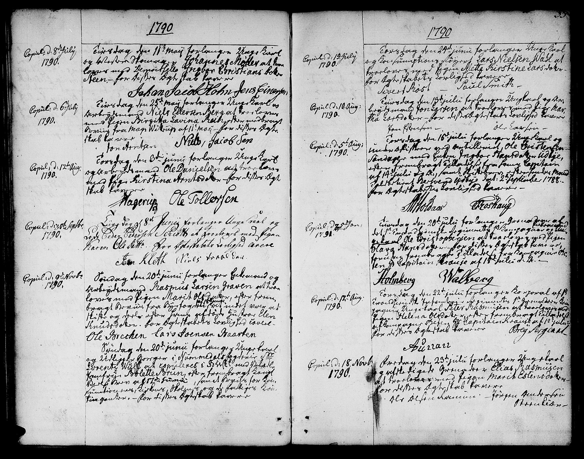 Ministerialprotokoller, klokkerbøker og fødselsregistre - Sør-Trøndelag, AV/SAT-A-1456/601/L0041: Parish register (official) no. 601A09, 1784-1801, p. 33