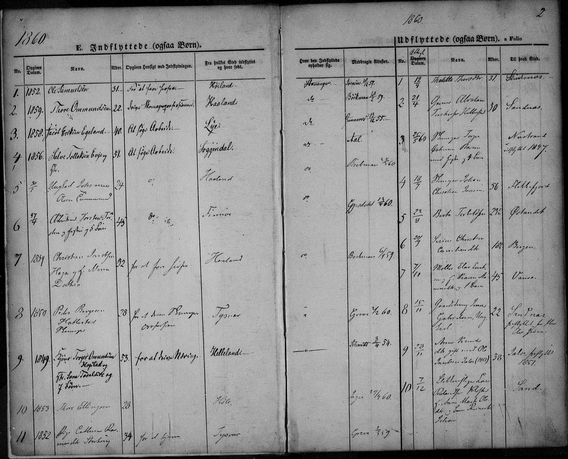Domkirken sokneprestkontor, SAST/A-101812/001/30/30BA/L0021: Parish register (official) no. A 20, 1860-1877, p. 2