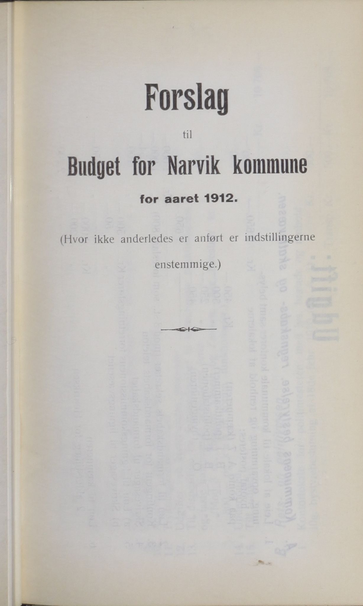 Narvik kommune. Formannskap , AIN/K-18050.150/A/Ab/L0001: Møtebok, 1911