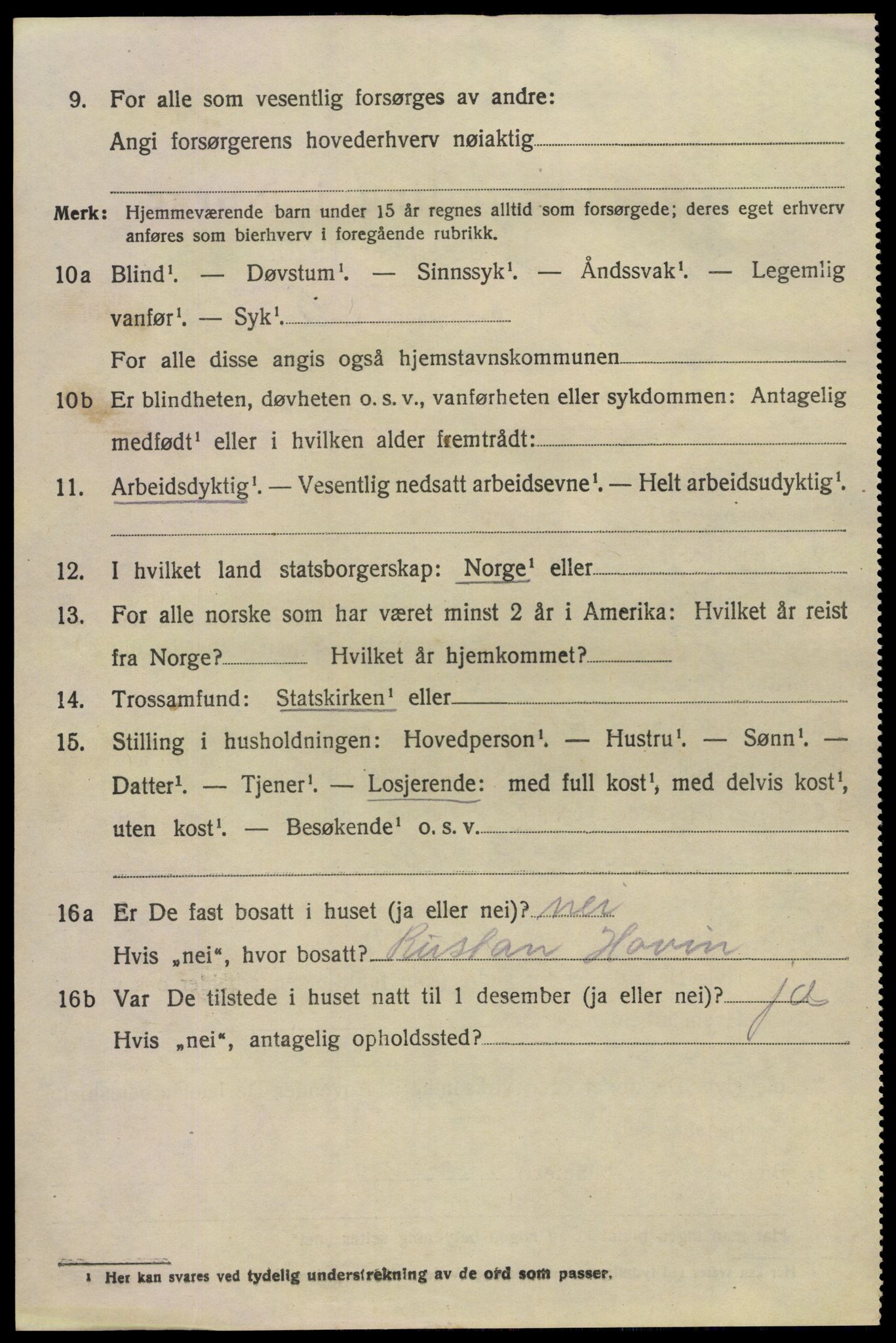 SAKO, 1920 census for Hovin, 1920, p. 1322