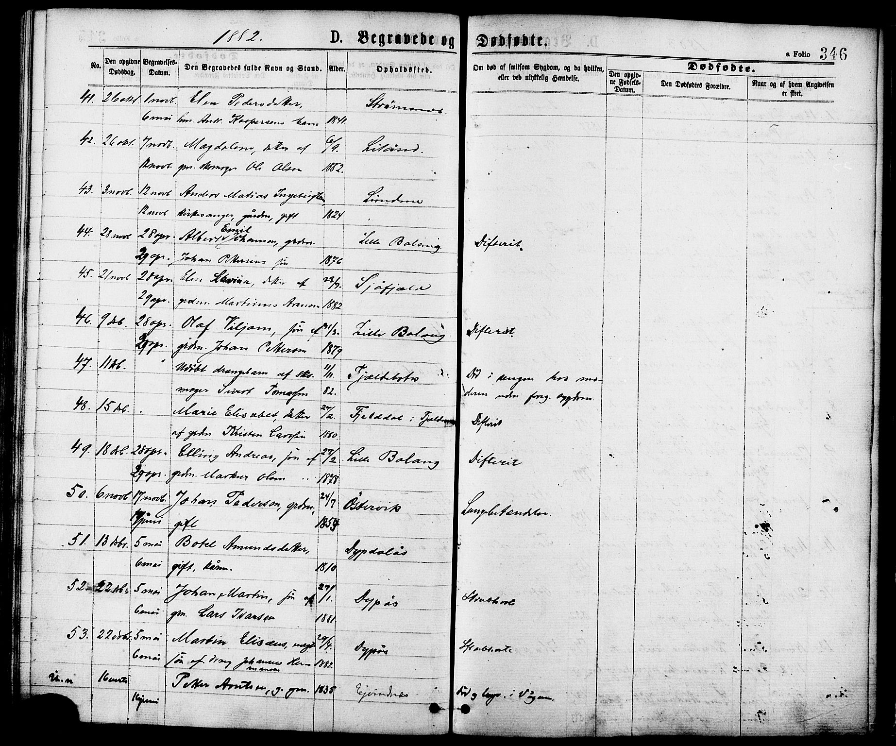 Ministerialprotokoller, klokkerbøker og fødselsregistre - Nordland, AV/SAT-A-1459/863/L0897: Parish register (official) no. 863A09, 1872-1886, p. 346