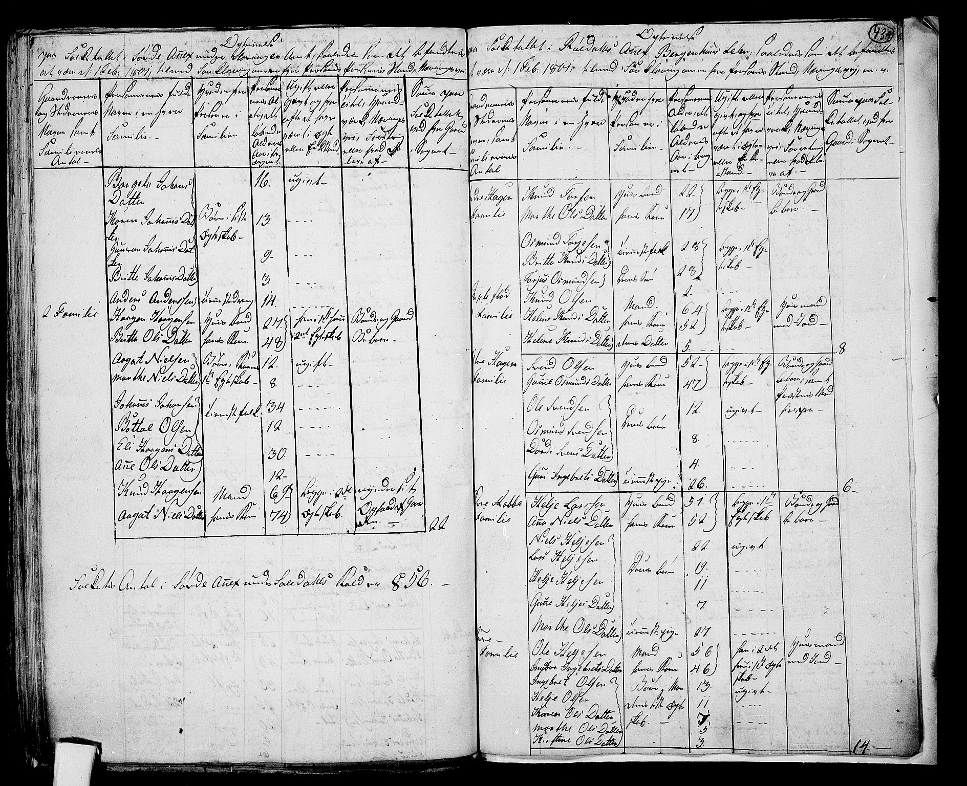 RA, 1801 census for 1134P Suldal, 1801, p. 429b-430a