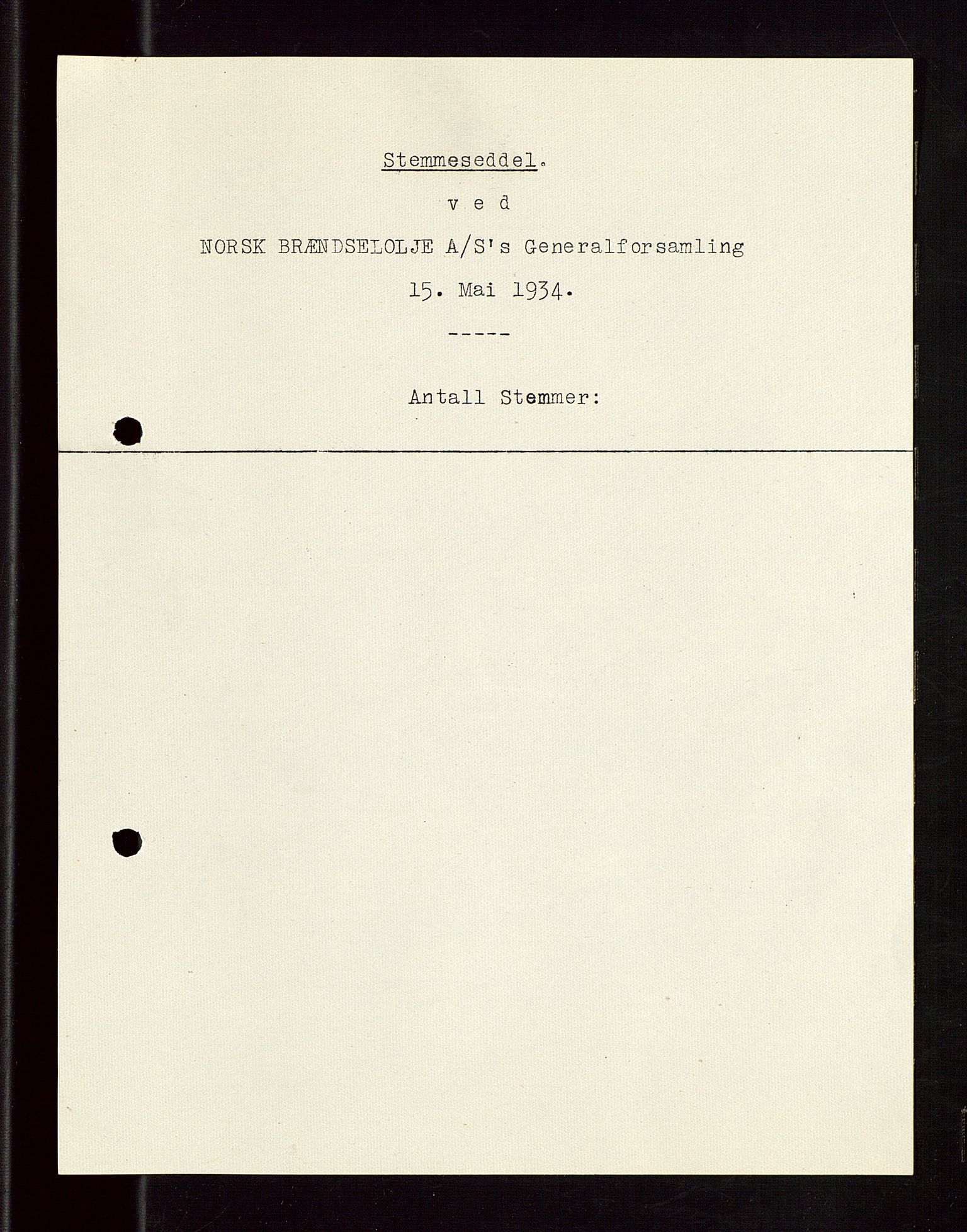 PA 1544 - Norsk Brændselolje A/S, AV/SAST-A-101965/1/A/Aa/L0002/0002: Generalforsamling  / Generalforsamling 1933, 1934, 1933-1934, p. 142