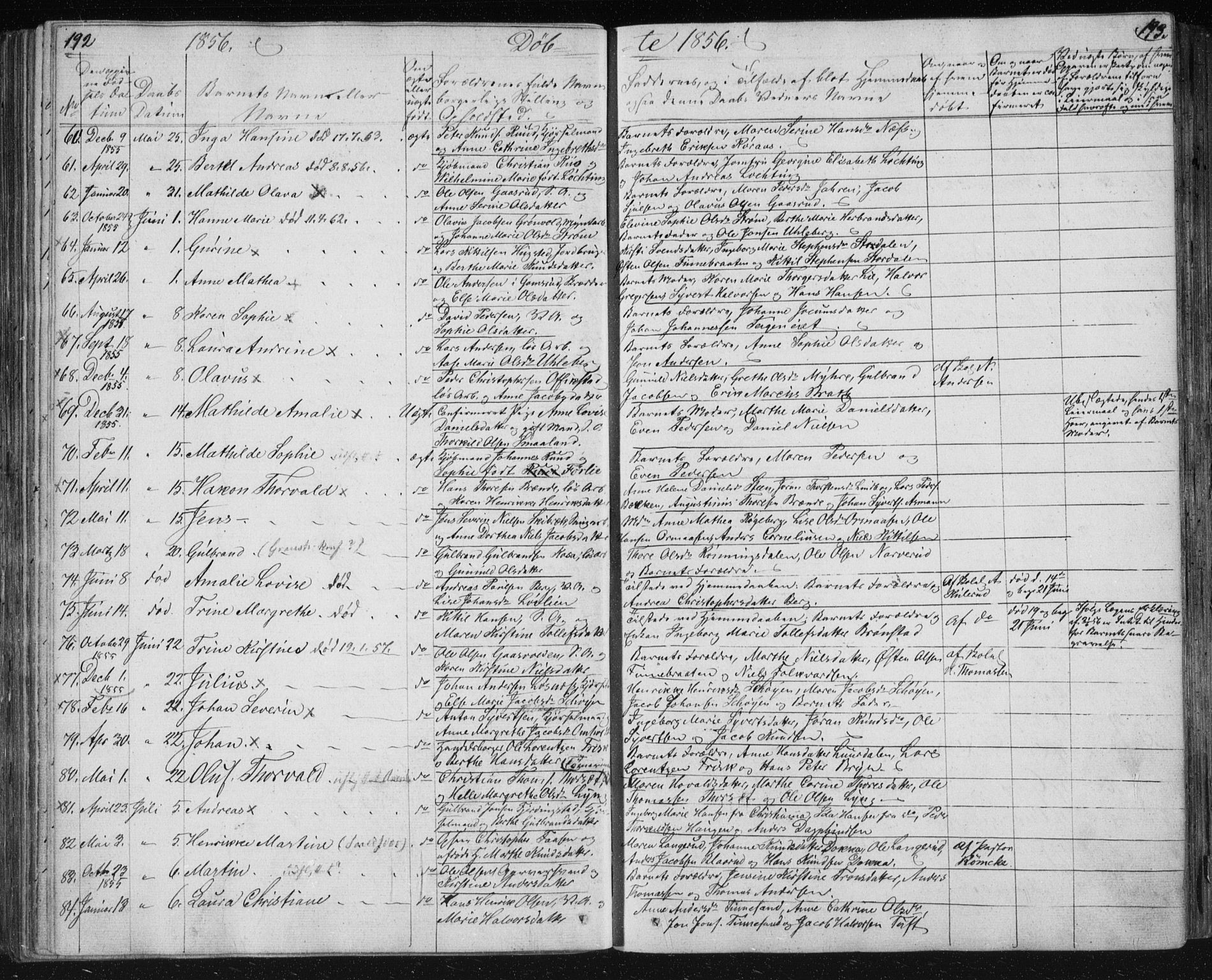 Kongsberg kirkebøker, AV/SAKO-A-22/F/Fa/L0009: Parish register (official) no. I 9, 1839-1858, p. 192-193