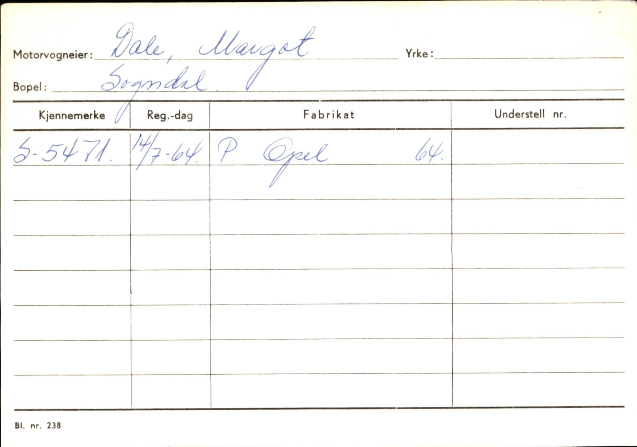 Statens vegvesen, Sogn og Fjordane vegkontor, AV/SAB-A-5301/4/F/L0124: Eigarregister Sogndal A-U, 1945-1975, p. 295