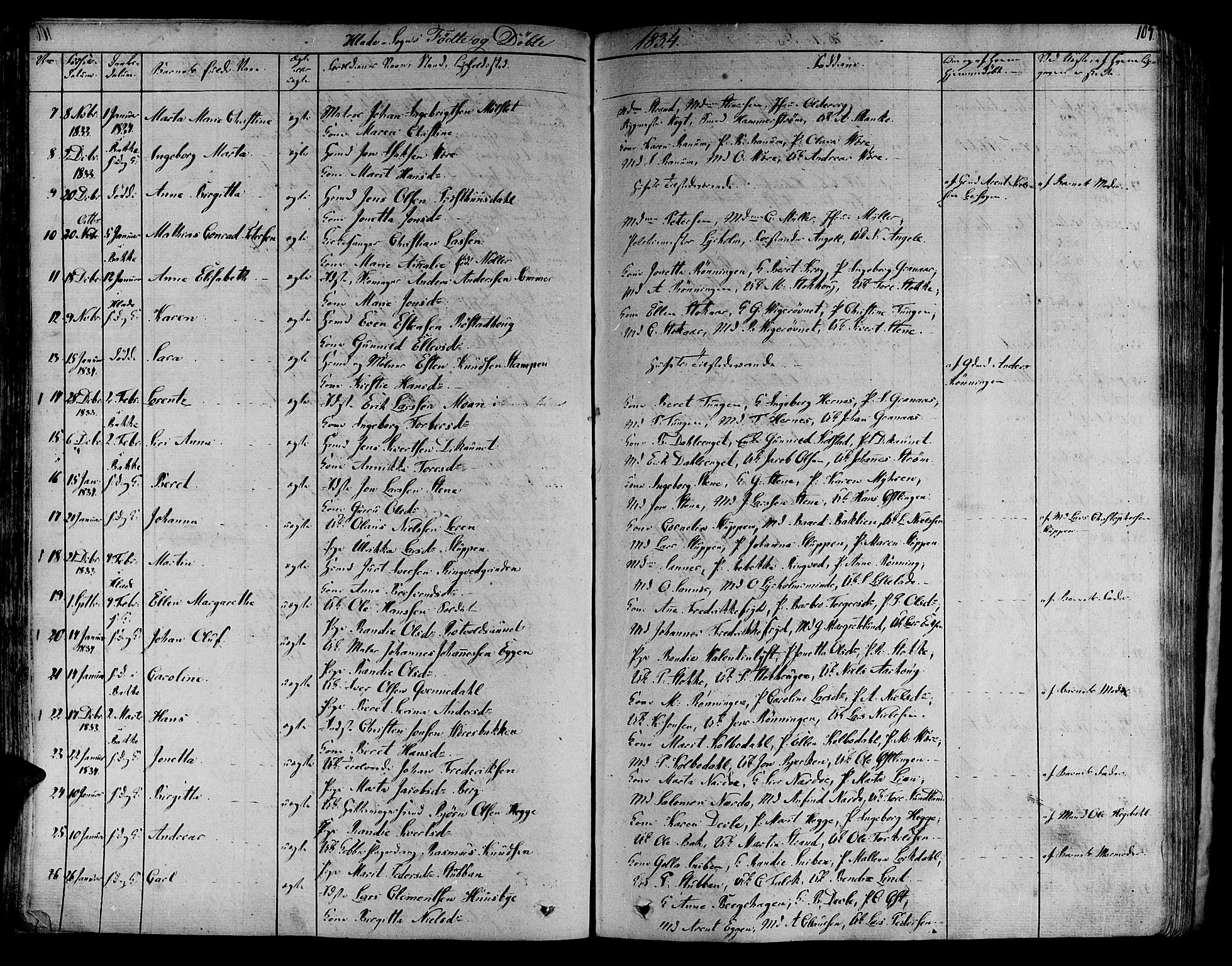 Ministerialprotokoller, klokkerbøker og fødselsregistre - Sør-Trøndelag, SAT/A-1456/606/L0286: Parish register (official) no. 606A04 /1, 1823-1840, p. 107