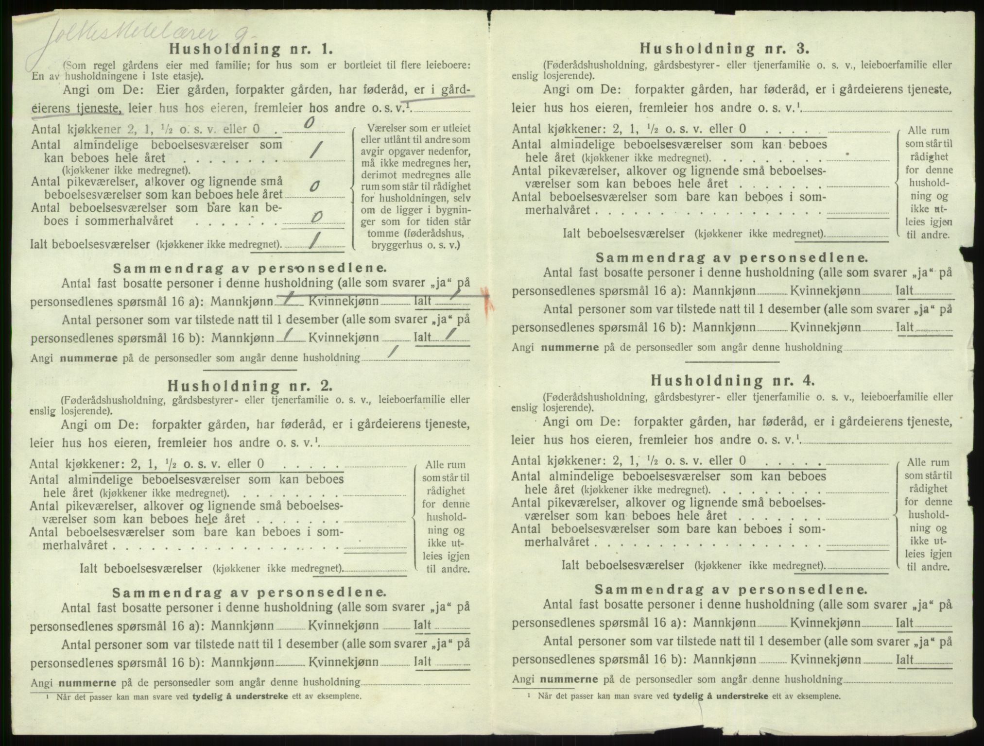 SAB, 1920 census for Kyrkjebø, 1920, p. 730