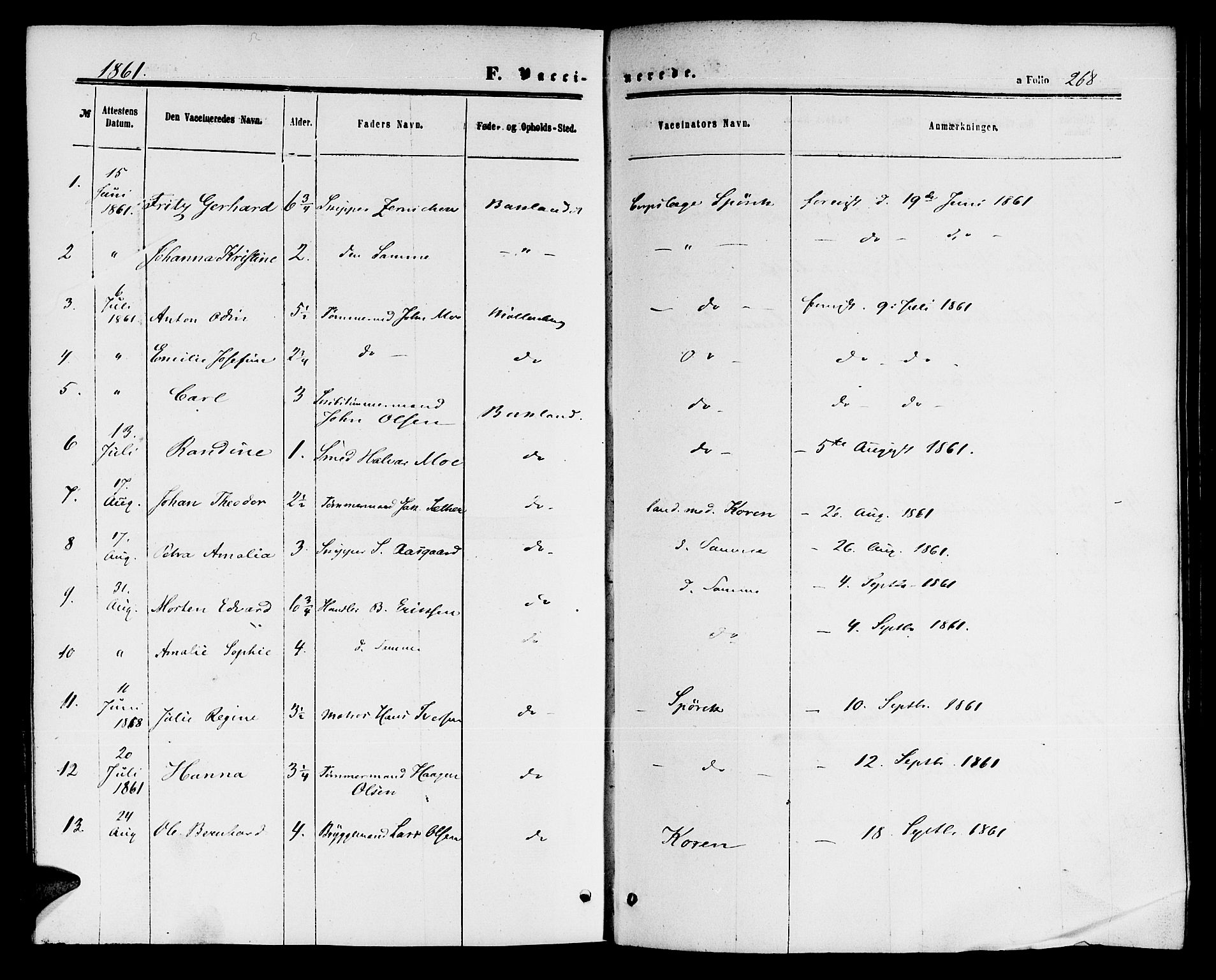 Ministerialprotokoller, klokkerbøker og fødselsregistre - Sør-Trøndelag, SAT/A-1456/604/L0185: Parish register (official) no. 604A06, 1861-1865, p. 268