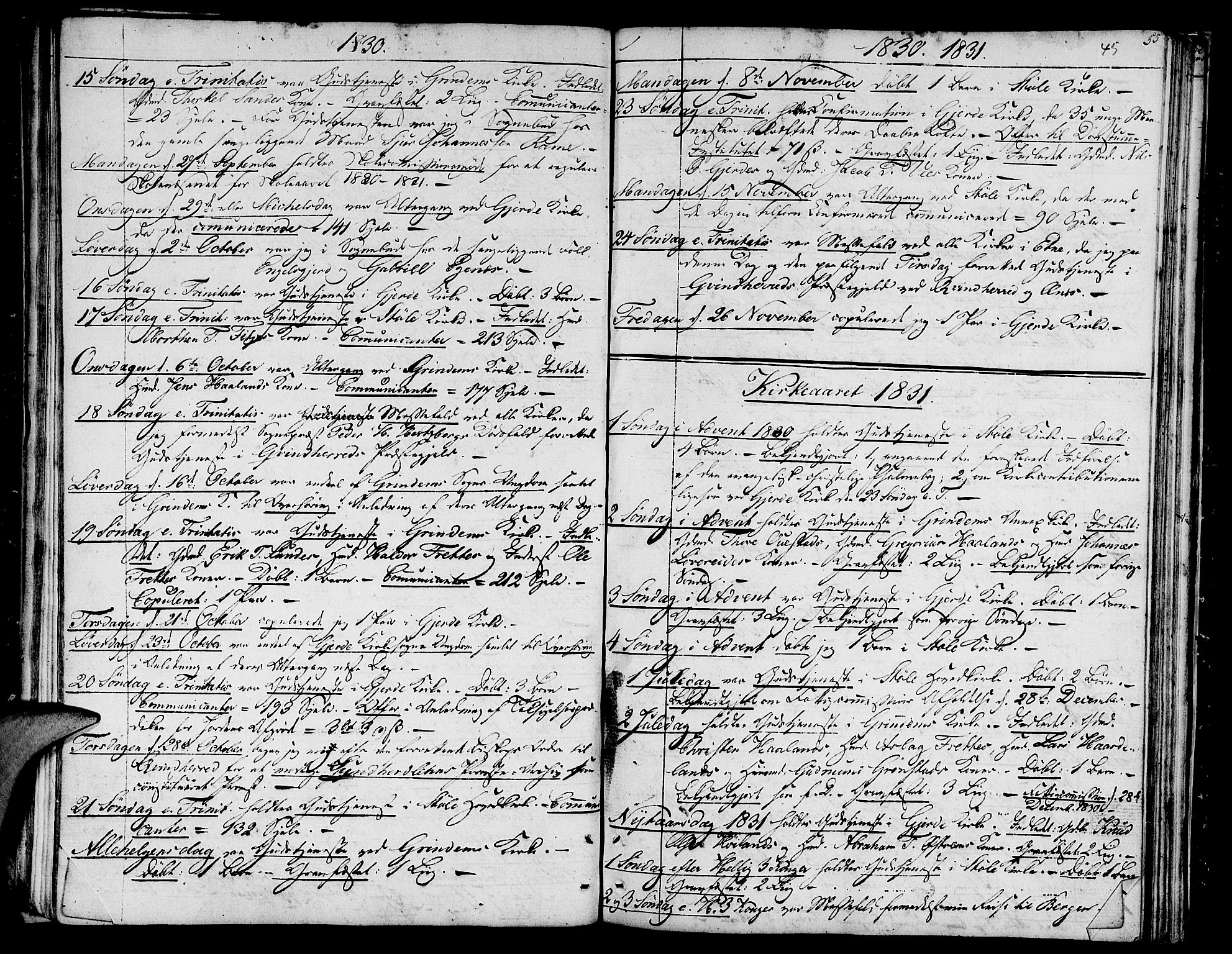 Etne sokneprestembete, AV/SAB-A-75001/H/Haa: Parish register (official) no. A 5, 1808-1817, p. 45