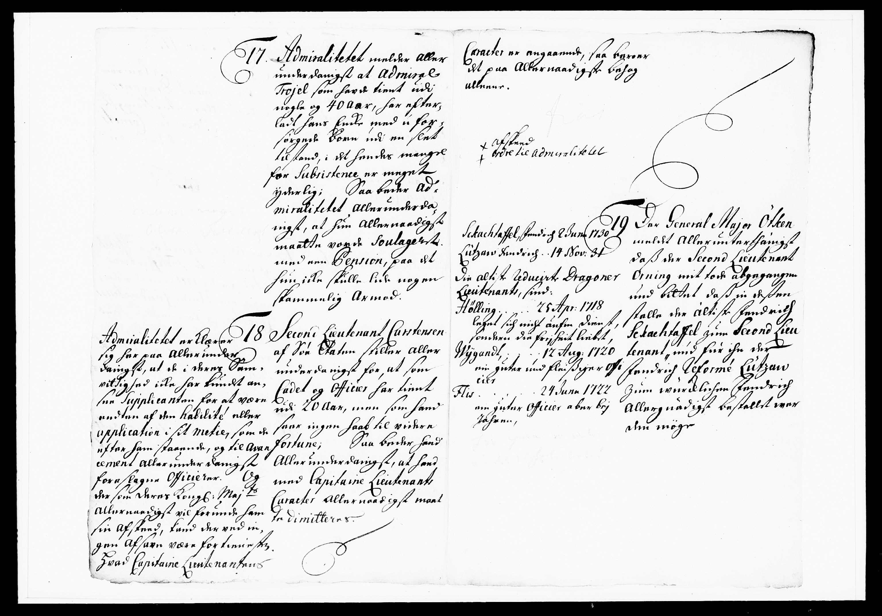 Krigskollegiet, Krigskancelliet, DRA/A-0006/-/1108-1113: Refererede sager, 1733, p. 13