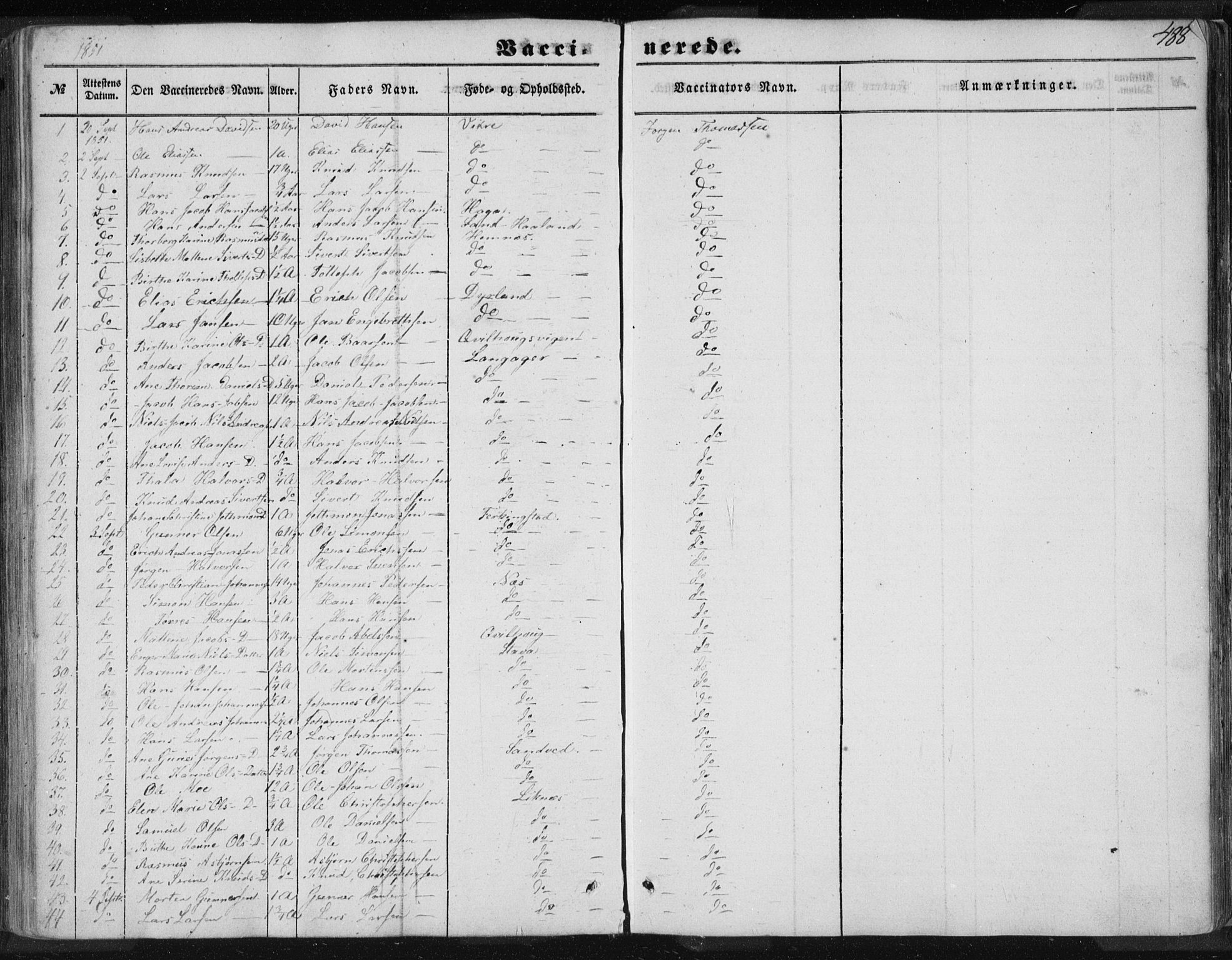 Skudenes sokneprestkontor, AV/SAST-A -101849/H/Ha/Haa/L0005: Parish register (official) no. A 3.2, 1847-1863, p. 488