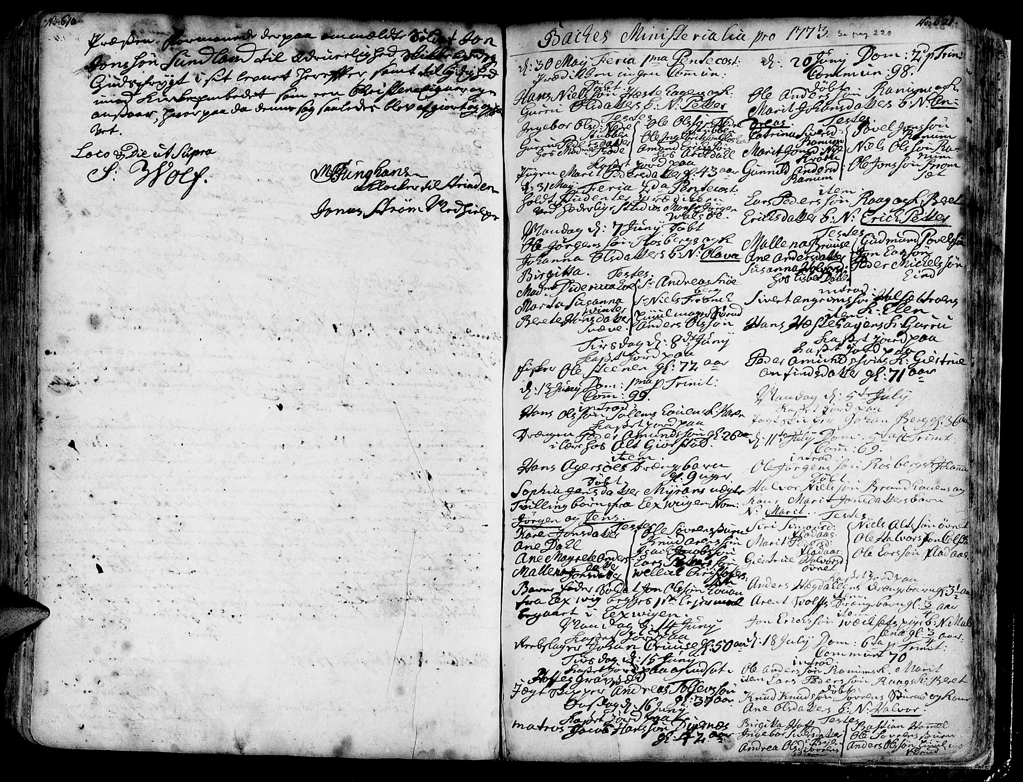 Ministerialprotokoller, klokkerbøker og fødselsregistre - Sør-Trøndelag, SAT/A-1456/606/L0275: Parish register (official) no. 606A01 /1, 1727-1780, p. 610-621