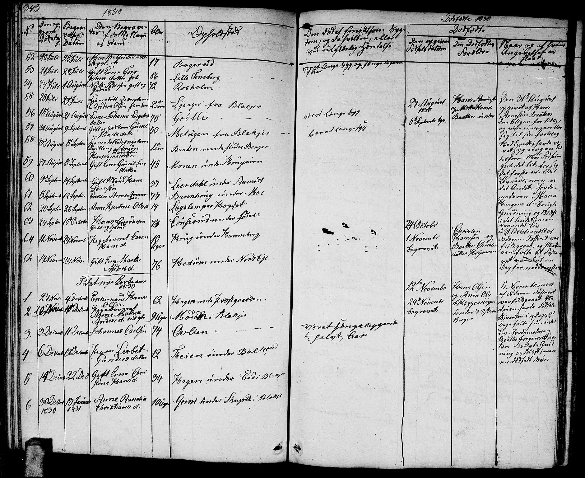 Aurskog prestekontor Kirkebøker, AV/SAO-A-10304a/G/Ga/L0002: Parish register (copy) no. I 2, 1829-1857, p. 343