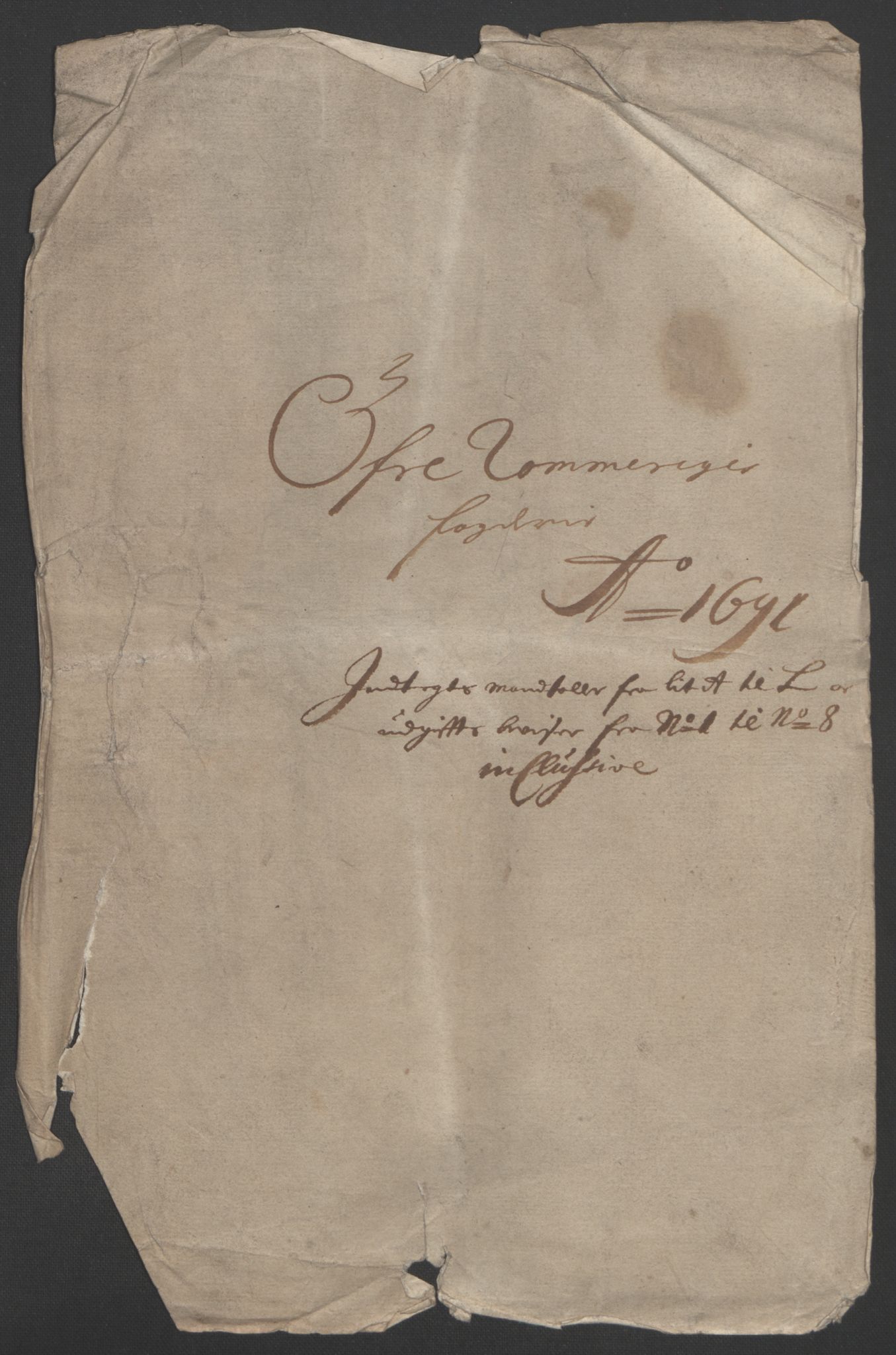 Rentekammeret inntil 1814, Reviderte regnskaper, Fogderegnskap, RA/EA-4092/R12/L0703: Fogderegnskap Øvre Romerike, 1691, p. 256