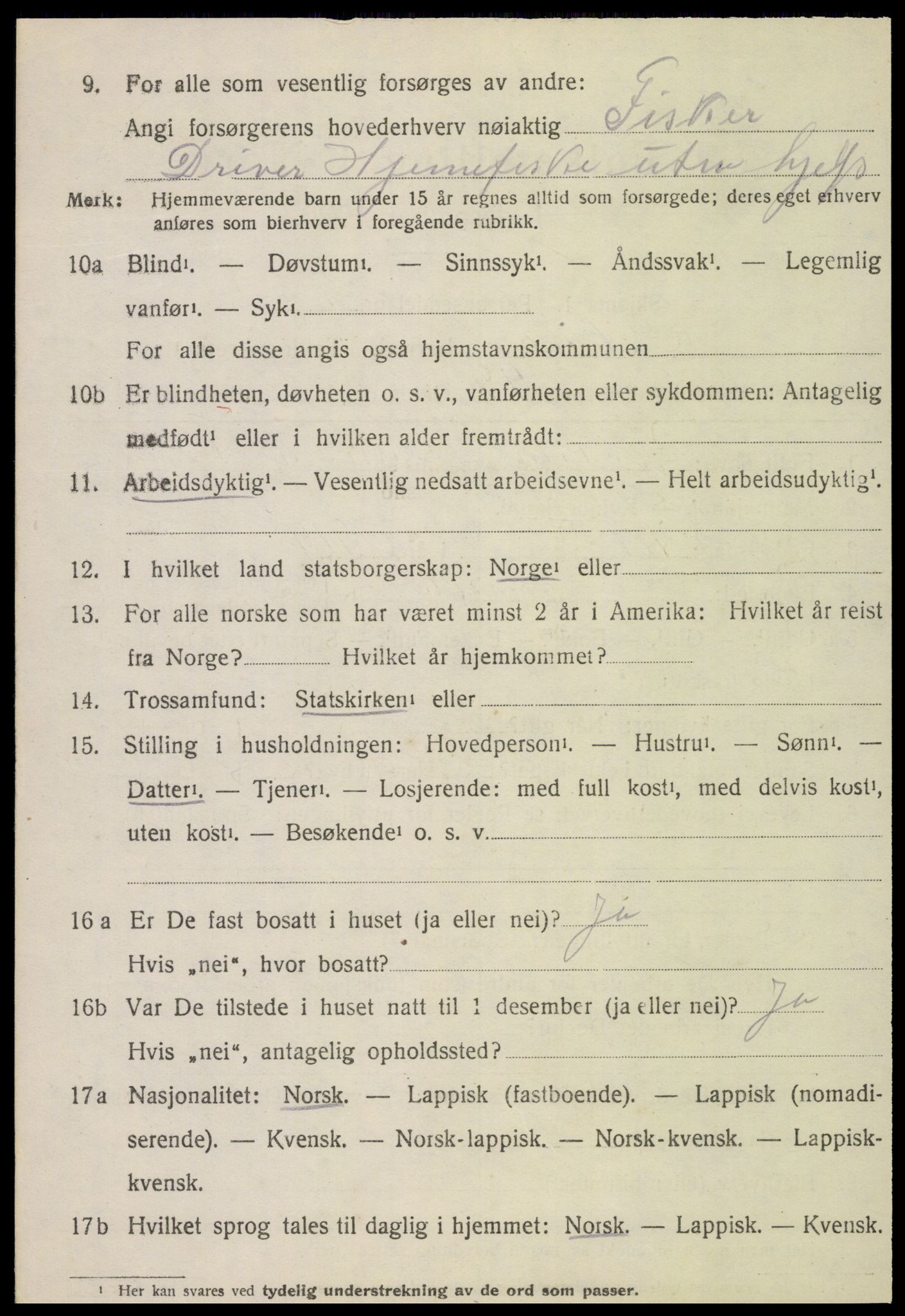 SAT, 1920 census for Vikna, 1920, p. 7344