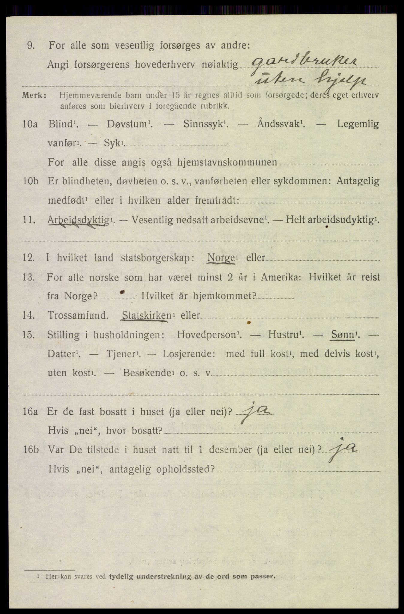 SAH, 1920 census for Elverum, 1920, p. 22081