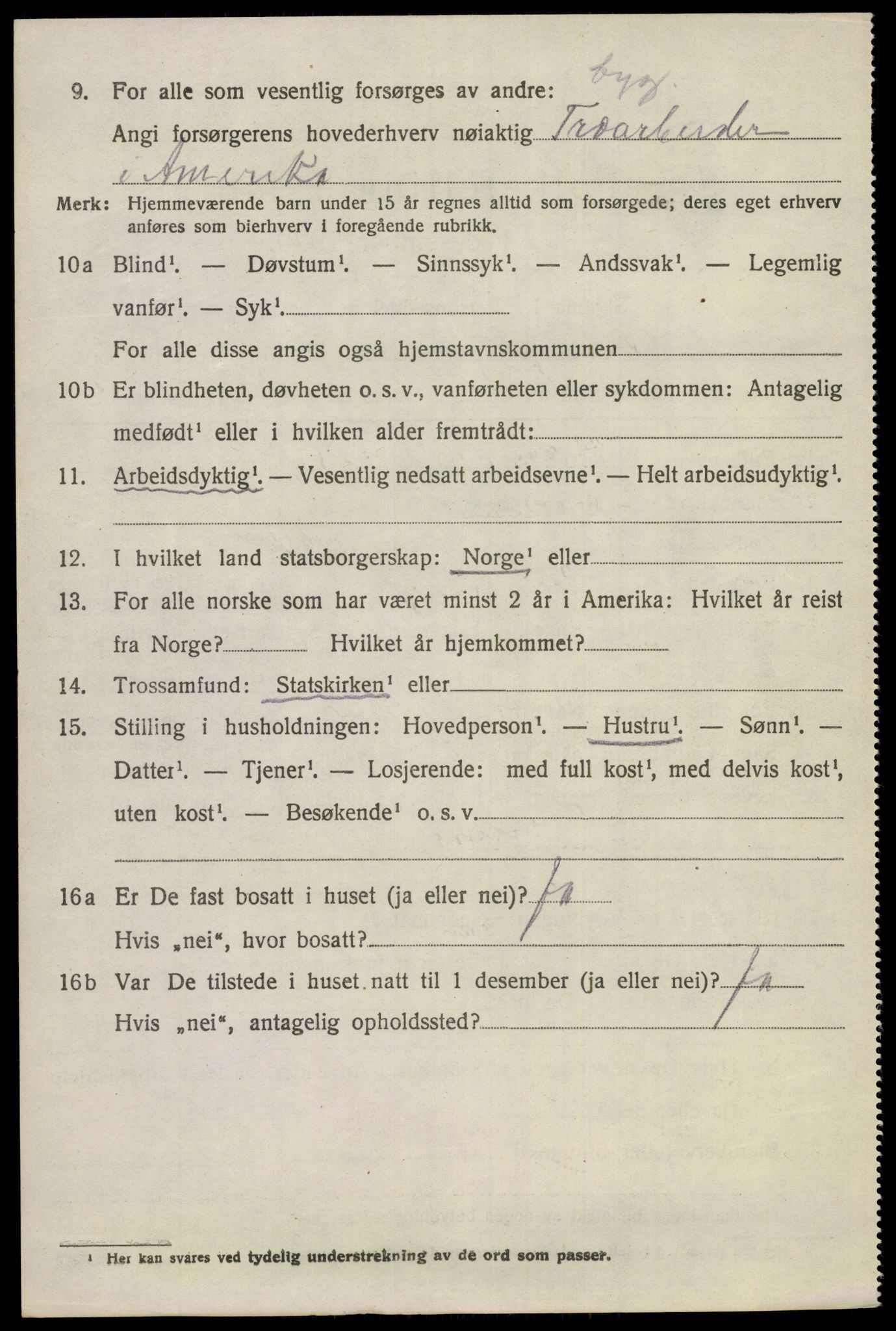 SAKO, 1920 census for Eidanger, 1920, p. 6673