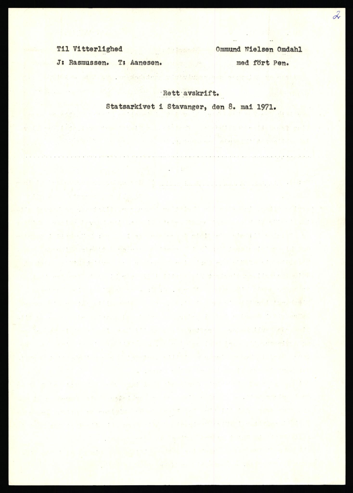 Statsarkivet i Stavanger, SAST/A-101971/03/Y/Yj/L0100: Avskrifter sortert etter gårdsnavn: Ålgård - Årsland, 1750-1930, p. 205