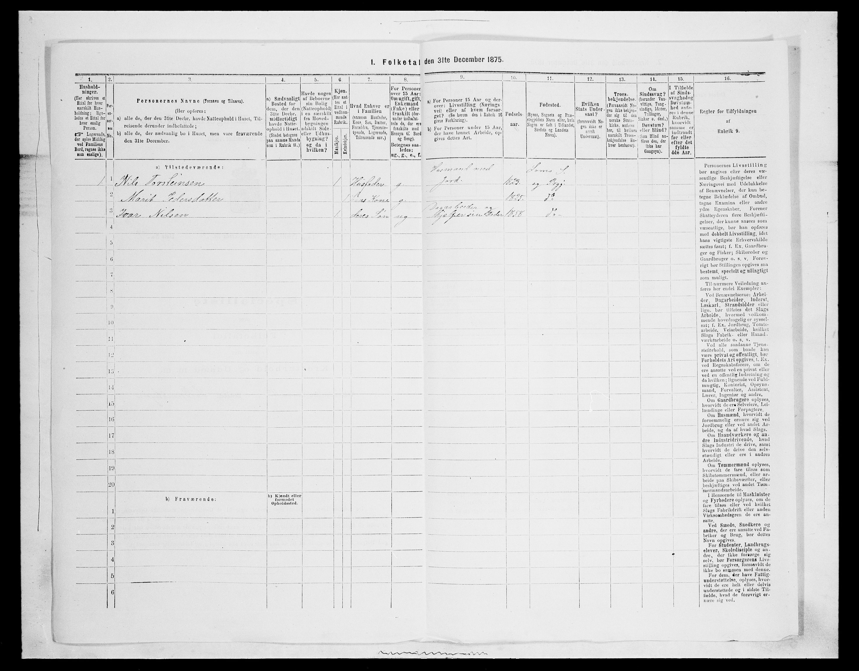 SAH, 1875 census for 0514P Lom, 1875, p. 820