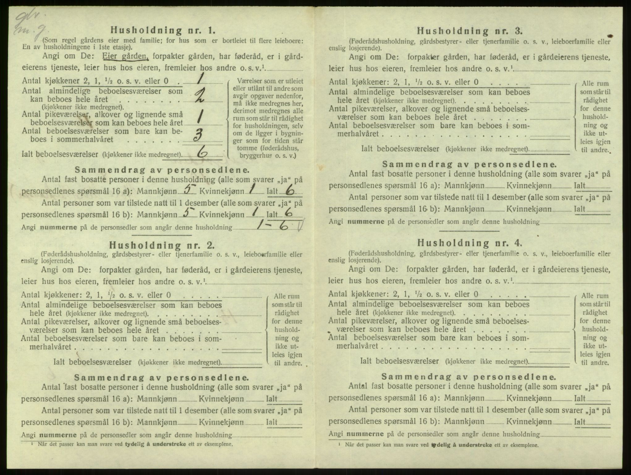 SAB, 1920 census for Masfjorden, 1920, p. 187