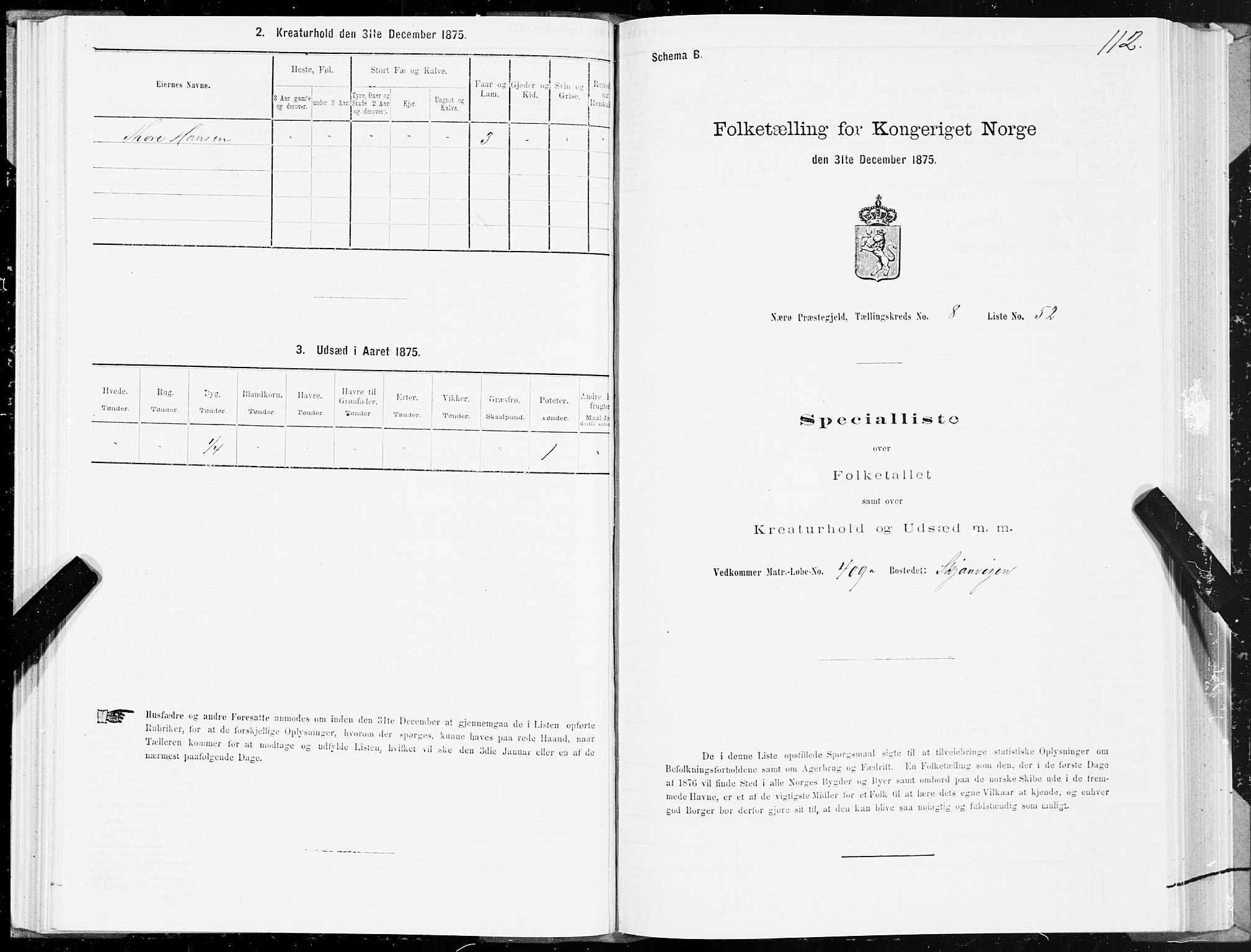 SAT, 1875 census for 1751P Nærøy, 1875, p. 4112