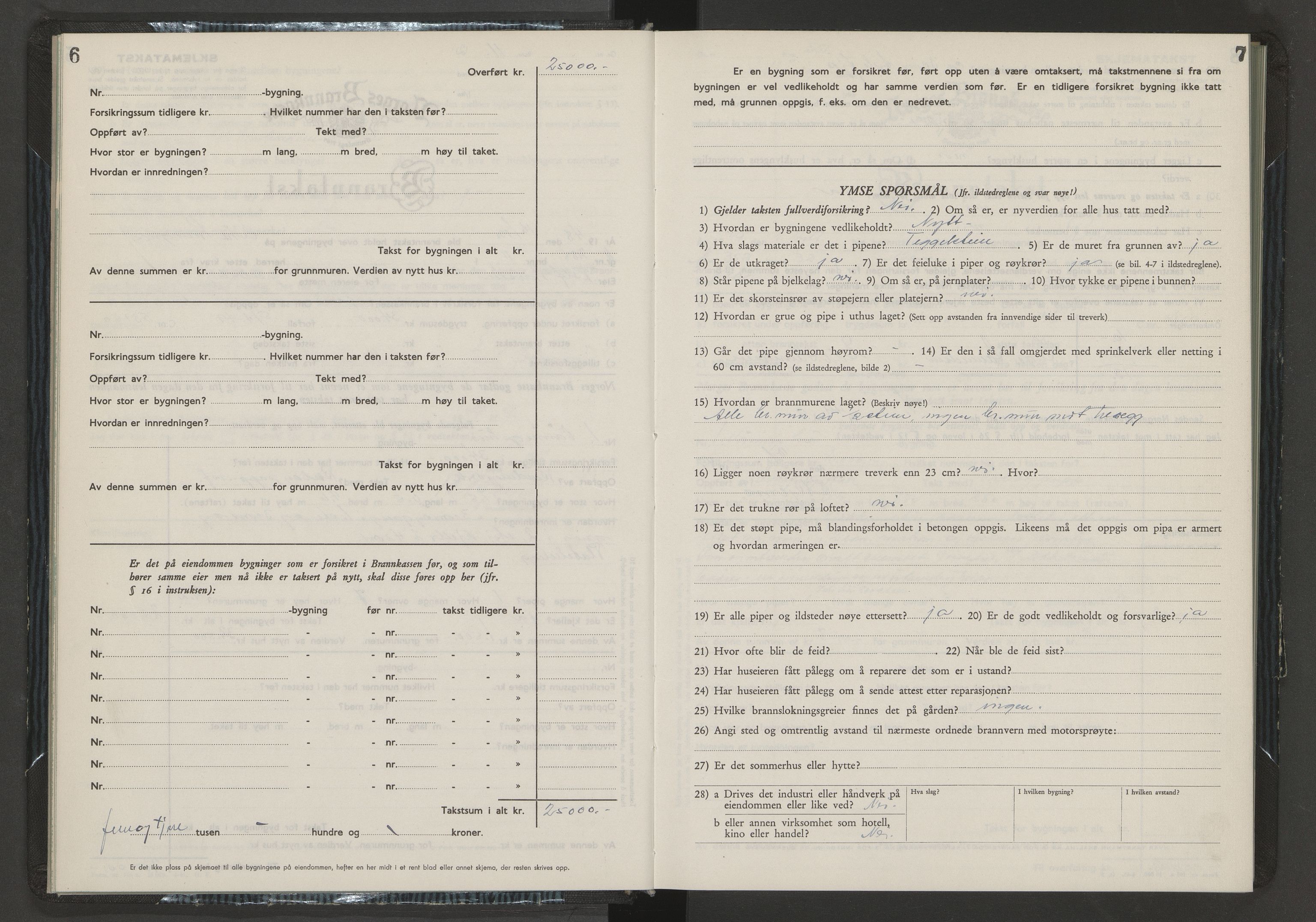 Måsøy lensmannskontor, AV/SATØ-SATO-100/1/F/Fq/Fqa/L0073: Branntakstprotokoll, 1948-1955