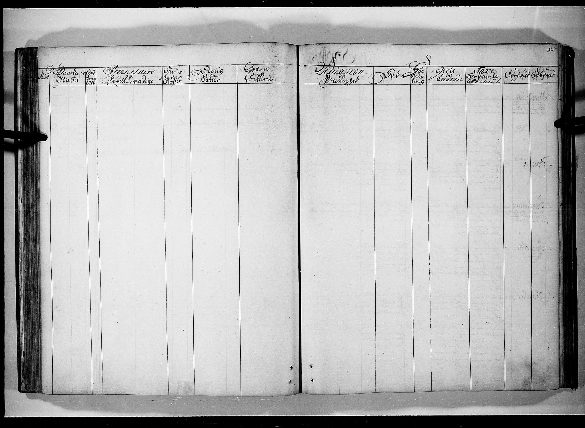 Rentekammeret inntil 1814, Realistisk ordnet avdeling, AV/RA-EA-4070/N/Nb/Nbf/L0101: Solør, Østerdalen og Odal eksaminasjonsprotokoll, 1723, p. 84b-85a