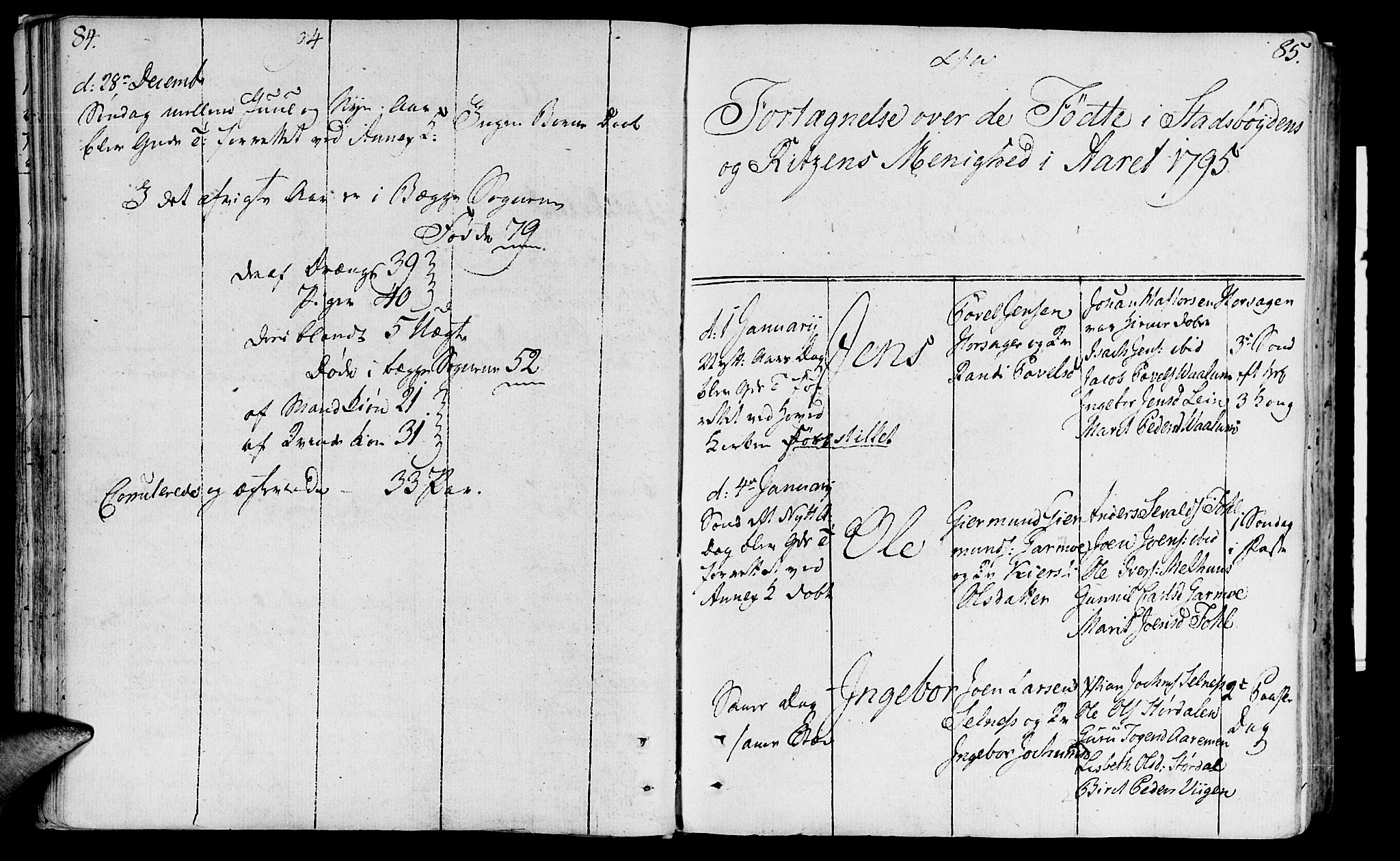 Ministerialprotokoller, klokkerbøker og fødselsregistre - Sør-Trøndelag, SAT/A-1456/646/L0606: Parish register (official) no. 646A04, 1791-1805, p. 84-85