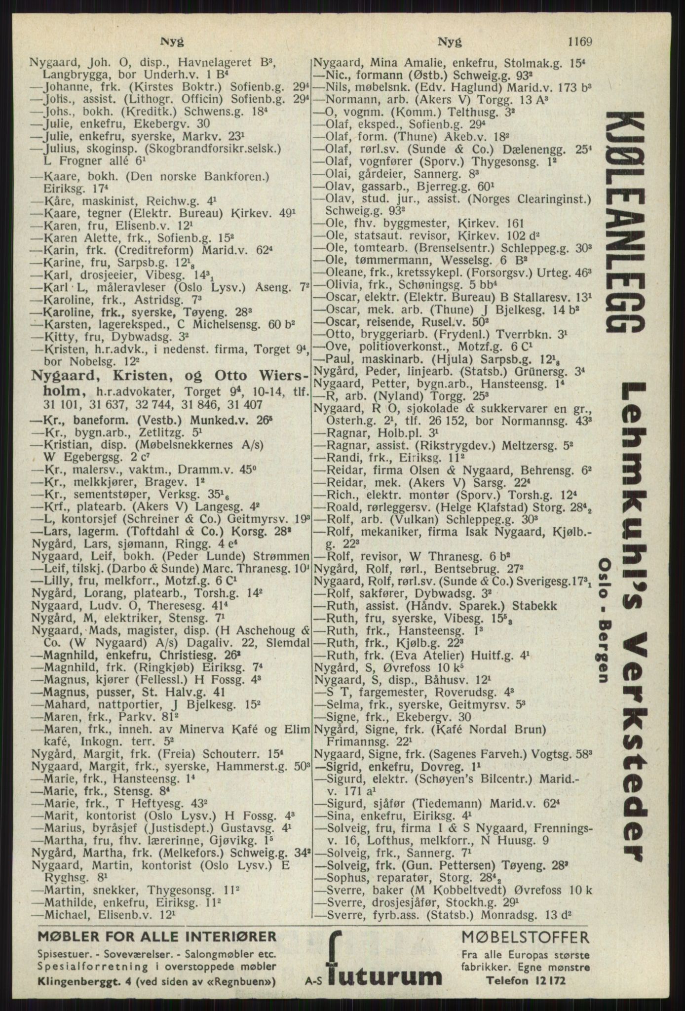 Kristiania/Oslo adressebok, PUBL/-, 1941, p. 1169