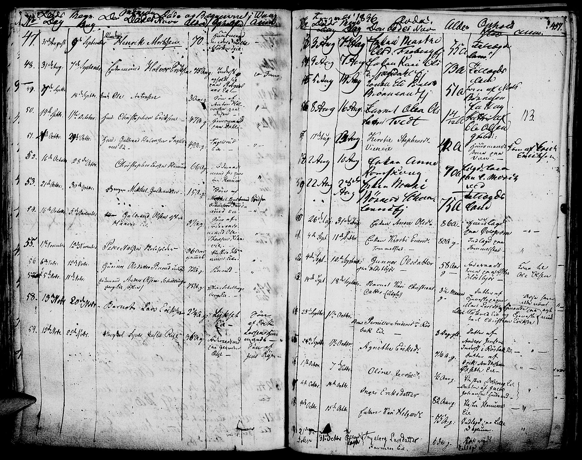 Vang prestekontor, Hedmark, SAH/PREST-008/H/Ha/Haa/L0009: Parish register (official) no. 9, 1826-1841, p. 457