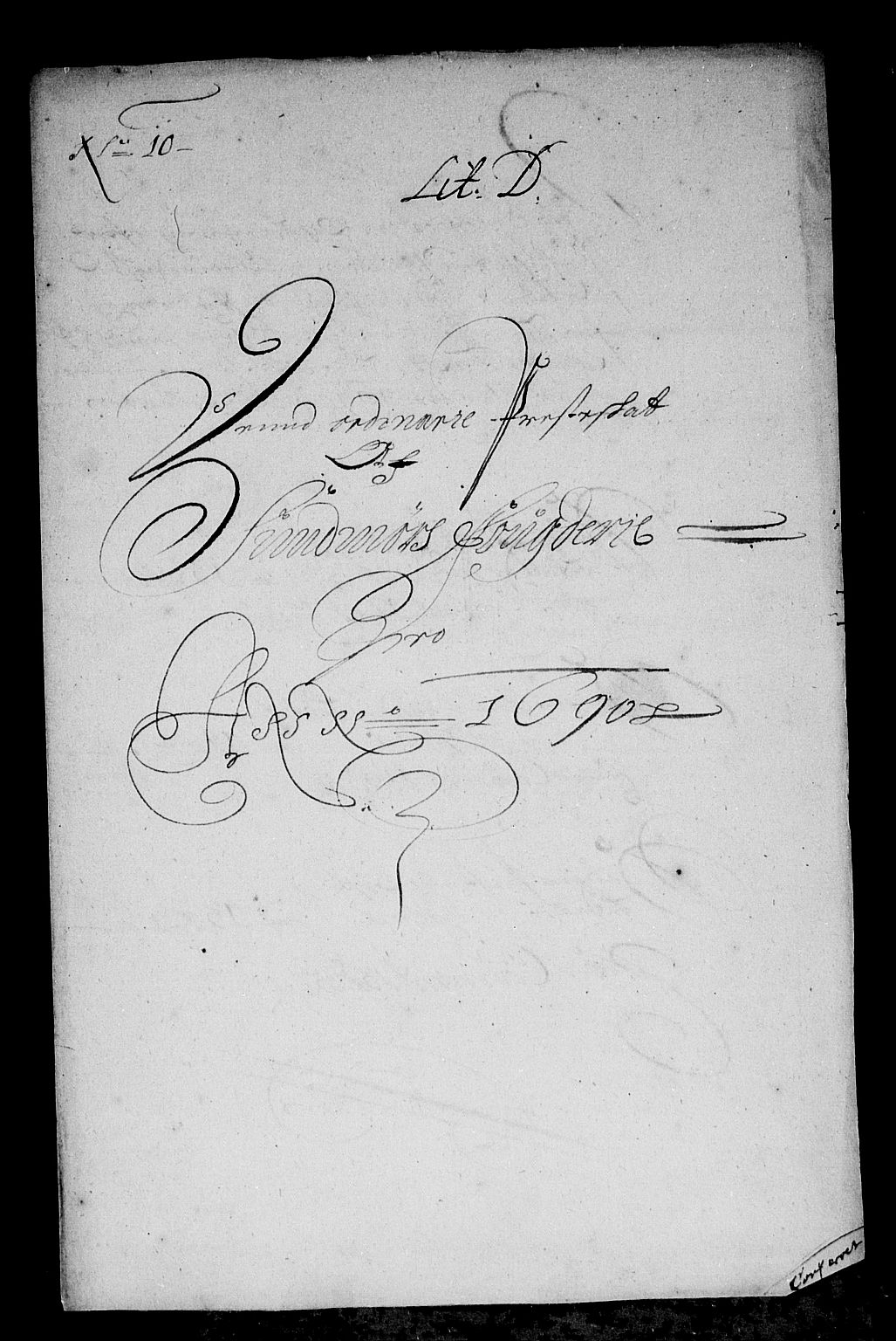 Rentekammeret inntil 1814, Reviderte regnskaper, Stiftamtstueregnskaper, Bergen stiftamt, AV/RA-EA-6043/R/Rc/L0093: Bergen stiftamt, 1690